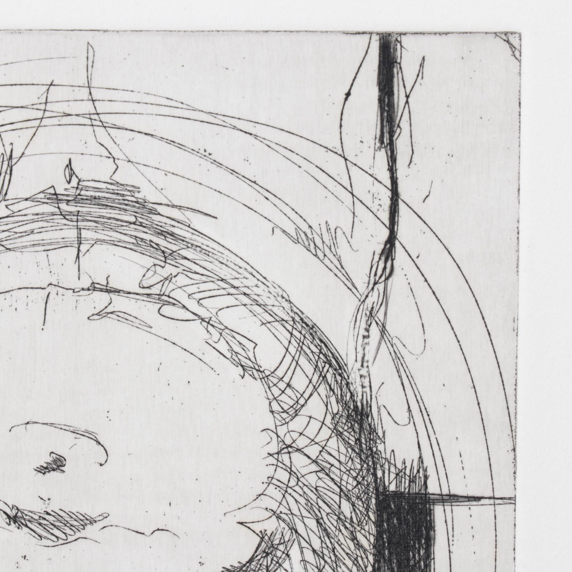 M. Buguon Black and White Etching of Torso, 1980