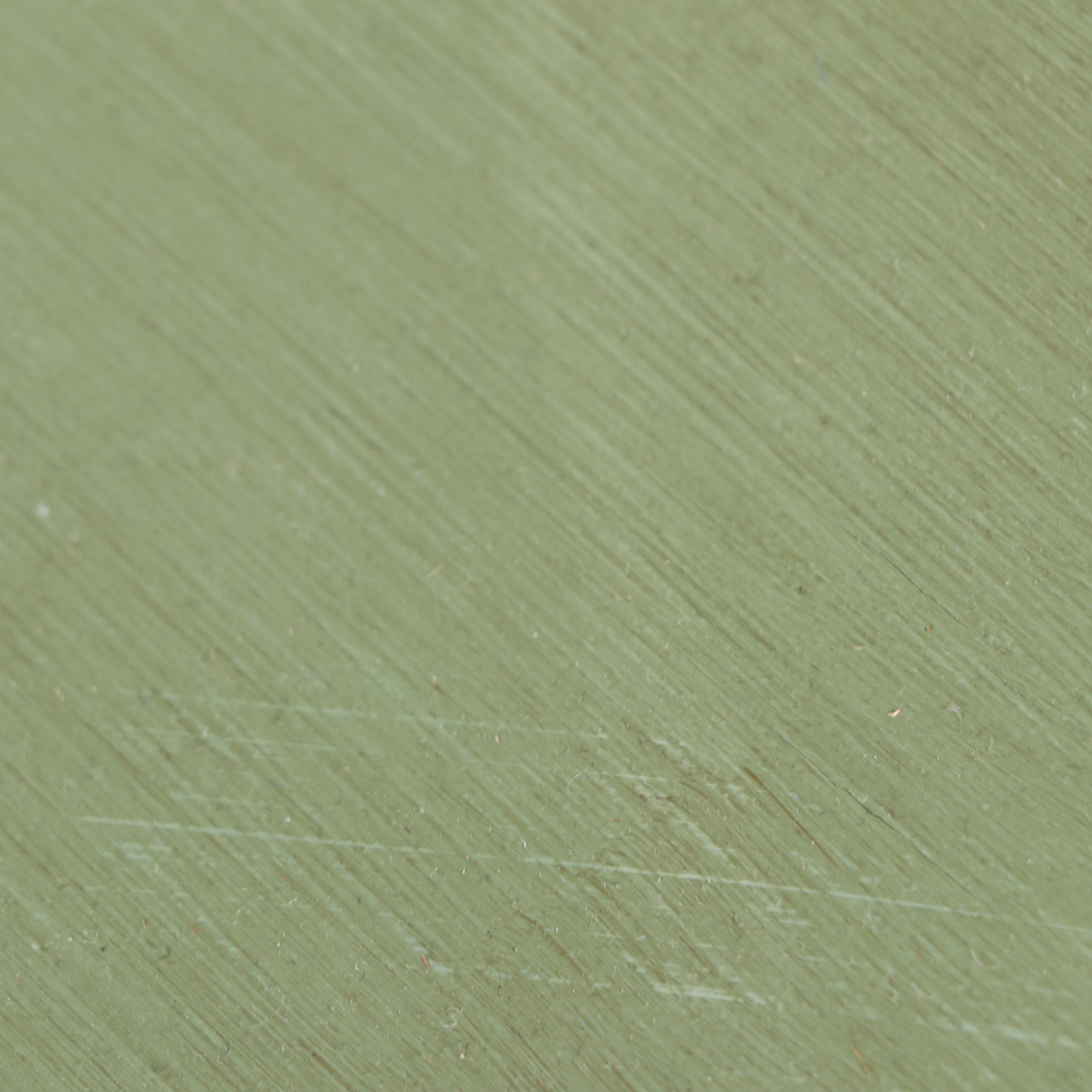 Green Painted Two-Drawer Chest, Magazine Rack, and Knitting Stand.