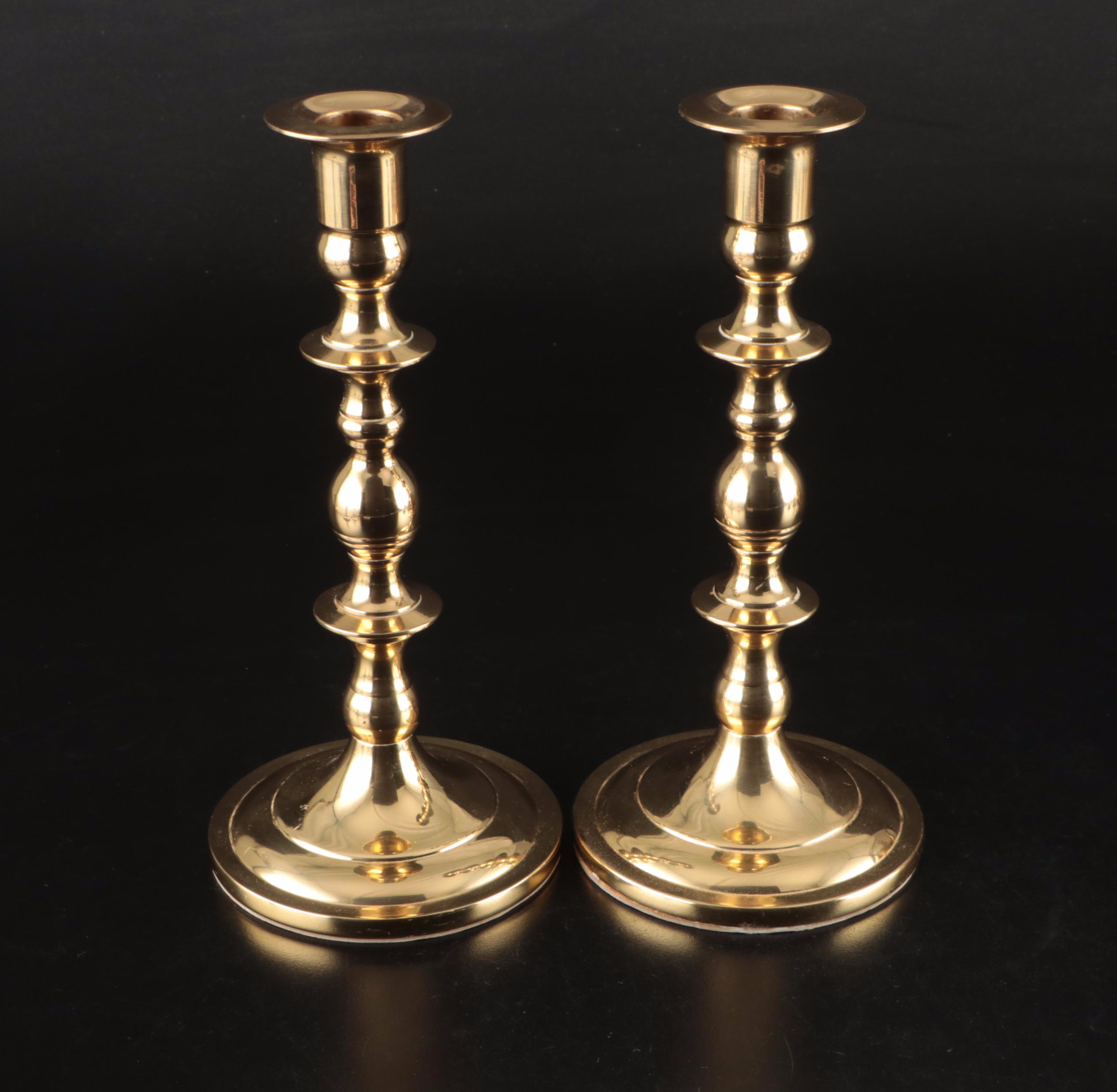 Baldwin Brass Candle Holders, Brass Chambersticks, and More Brass Décor