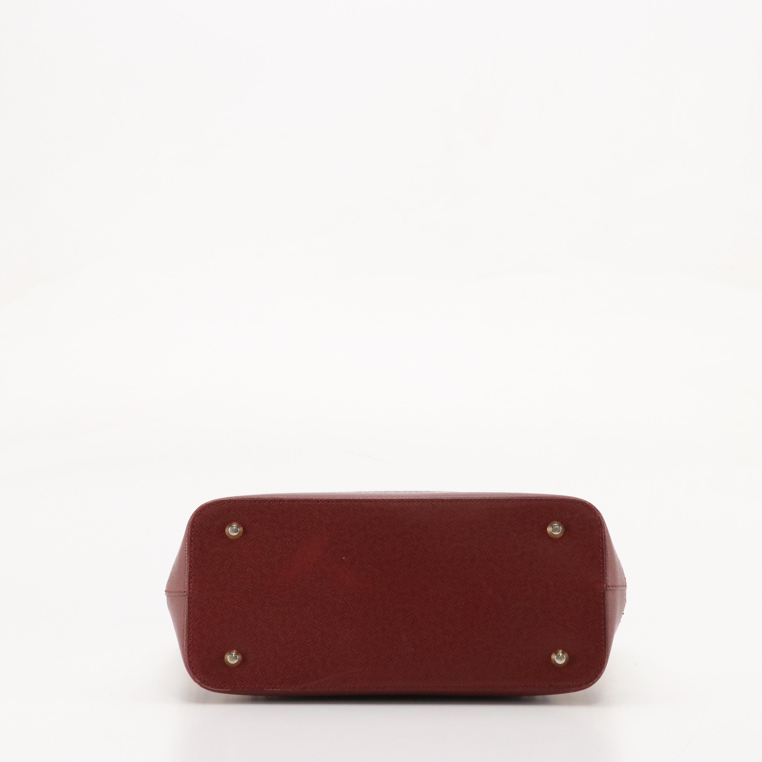 Burberry Top Handle Bag in Housecheck Nylon and Burgundy Leather Trim