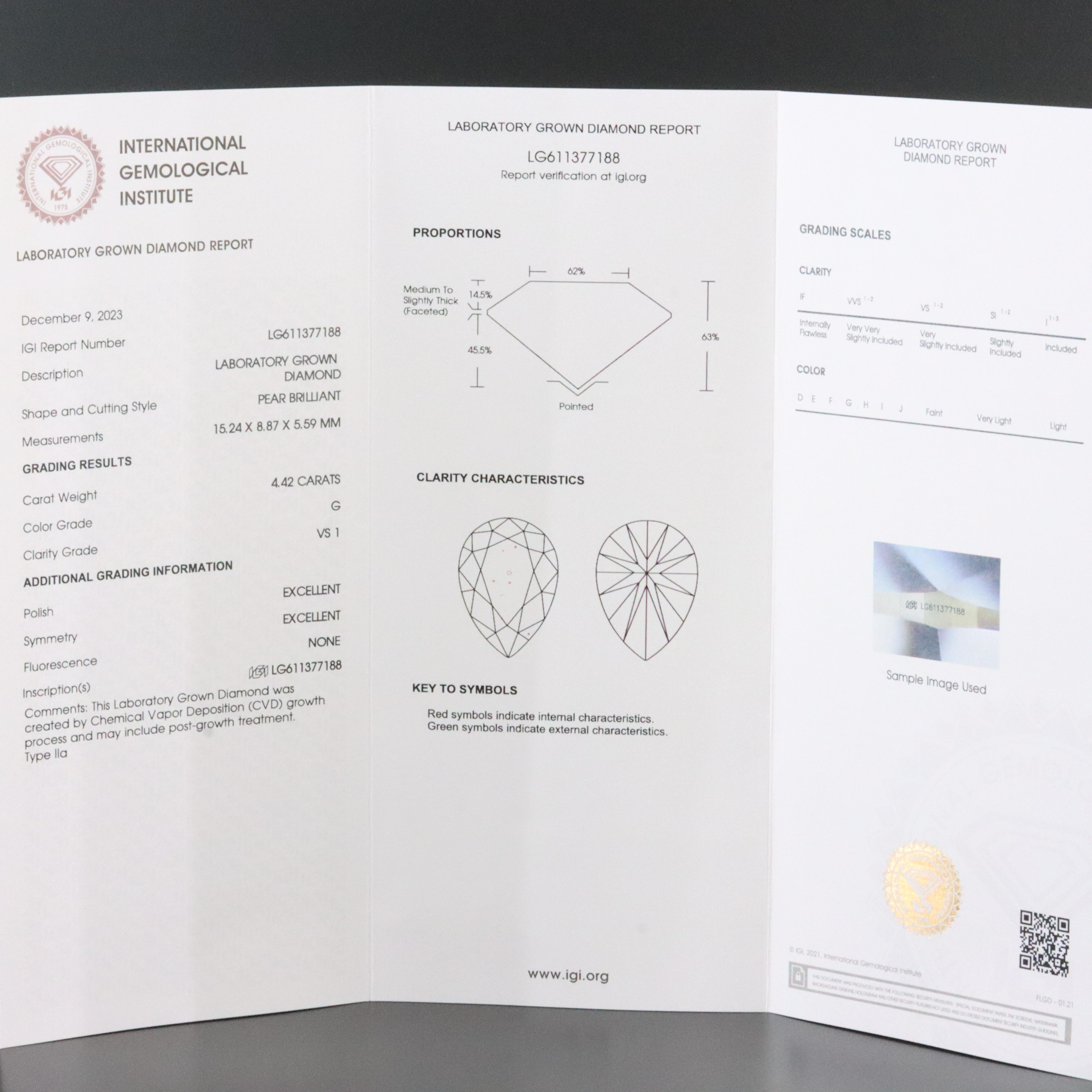 14K 4.42 CT Lab Grown Diamond Necklace