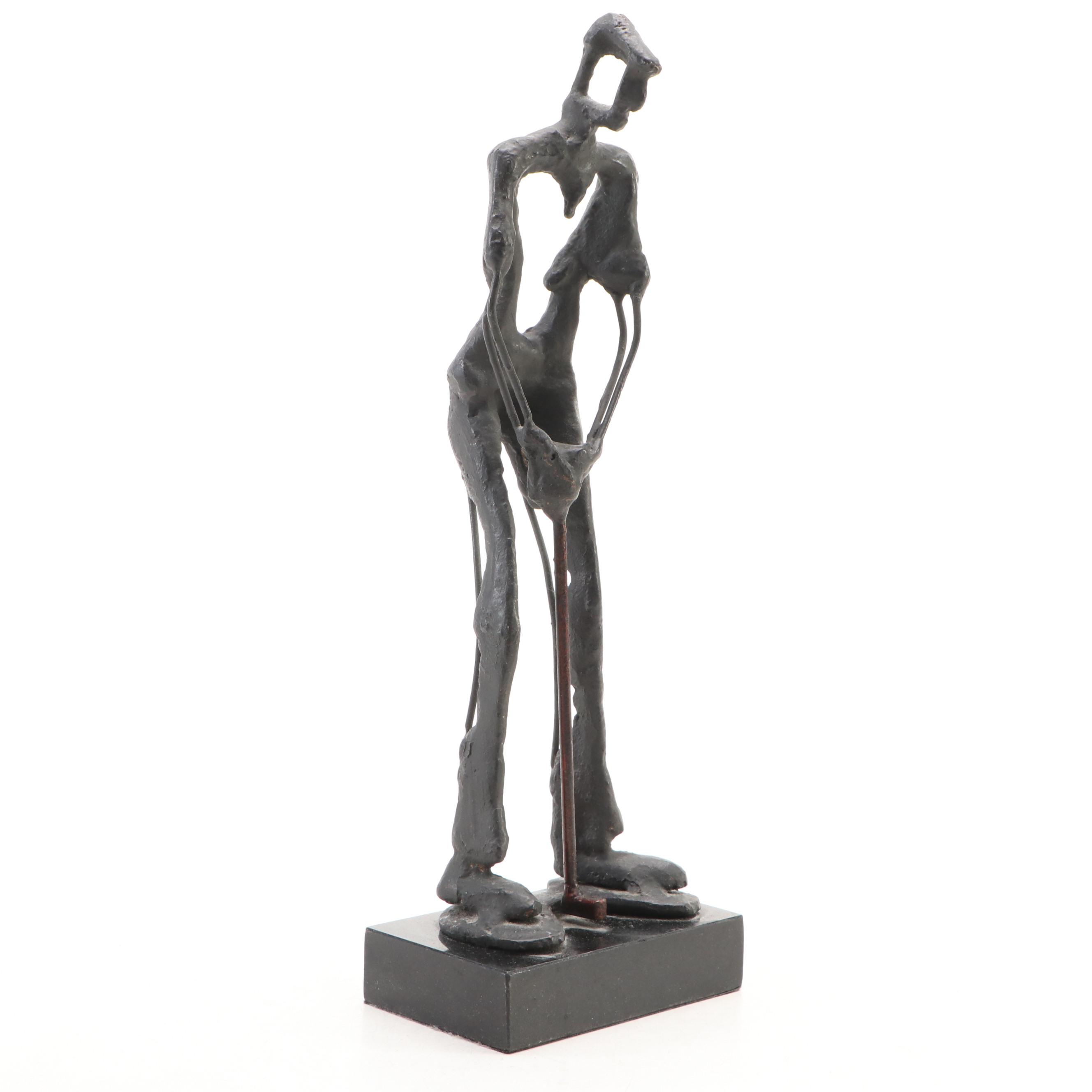 Tuscan Garden Works Metal Abstract Golfer Figure
