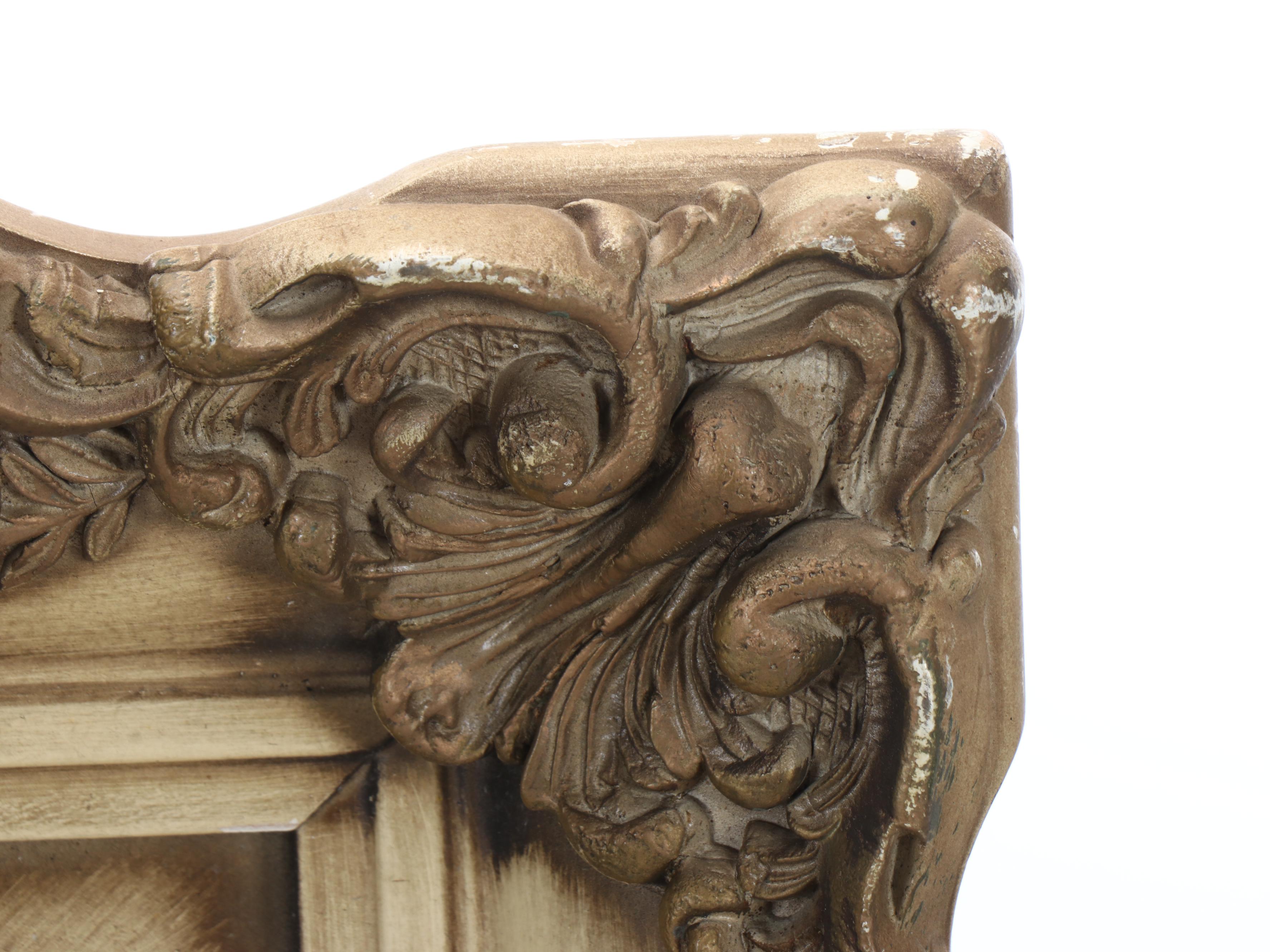 Baroque Revival German Giltwood Wall Clock, Mid-20th Century