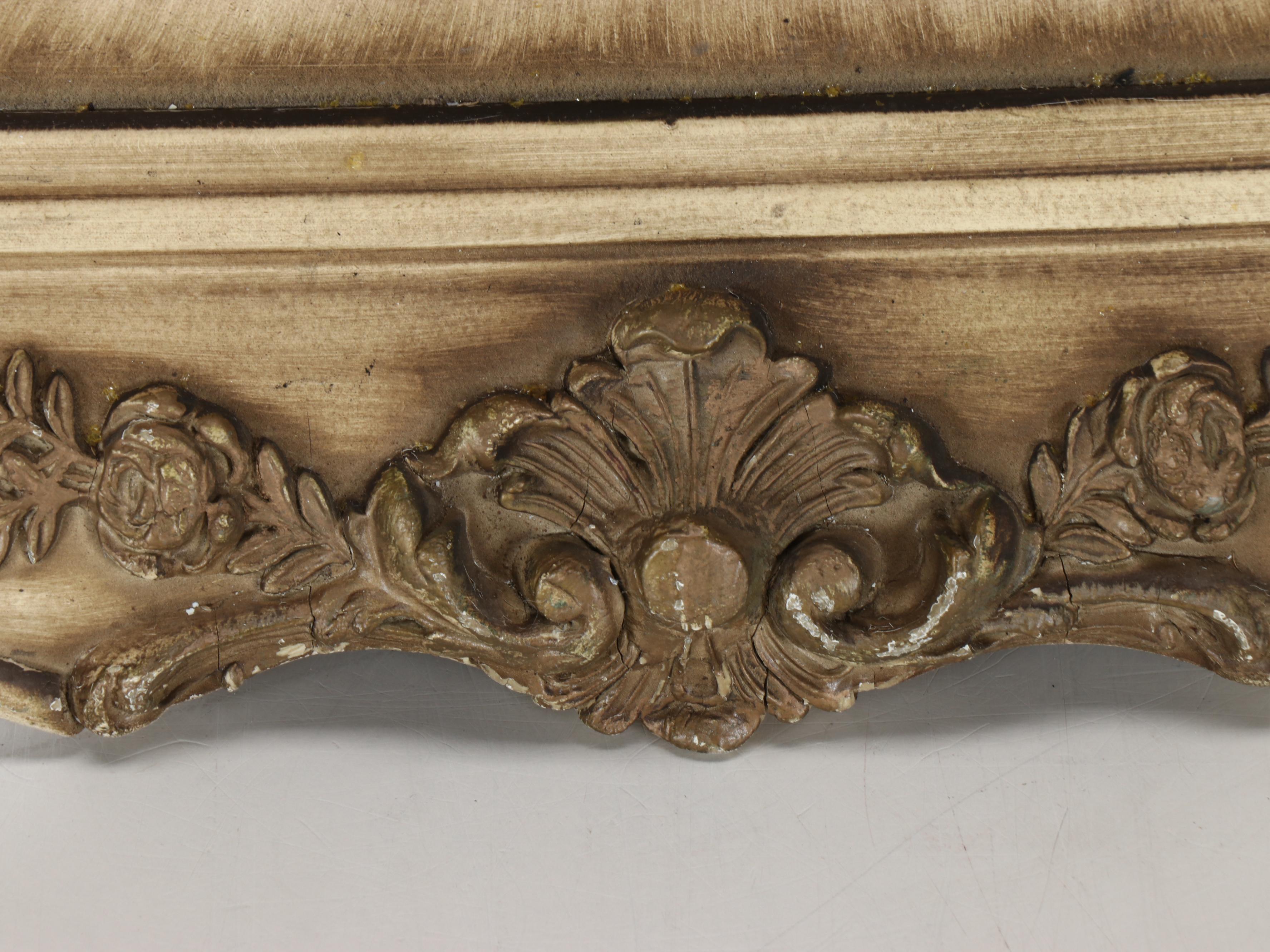 Baroque Revival German Giltwood Wall Clock, Mid-20th Century