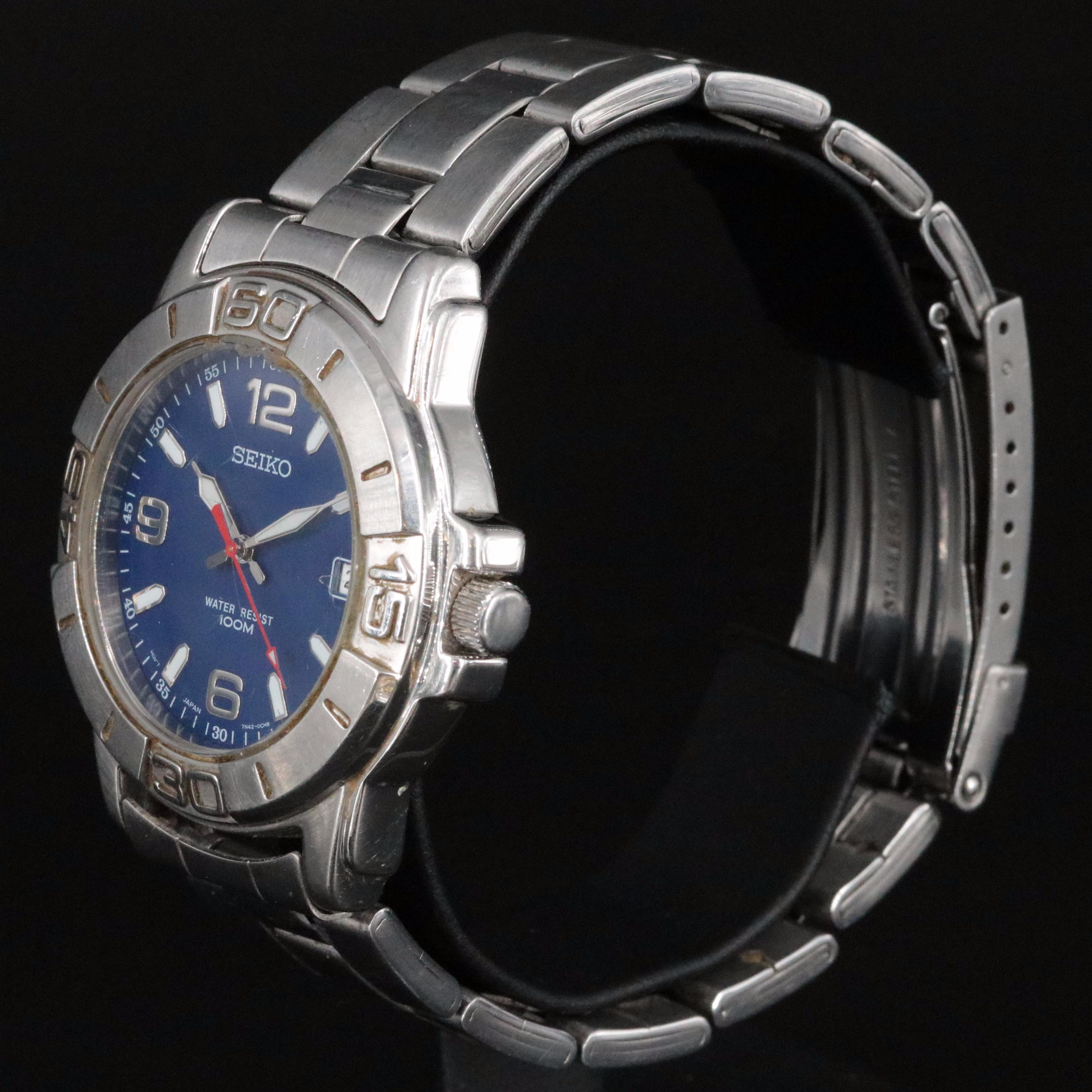 Seiko Stainless Steel Quartz 7N42-OBG0 Watch