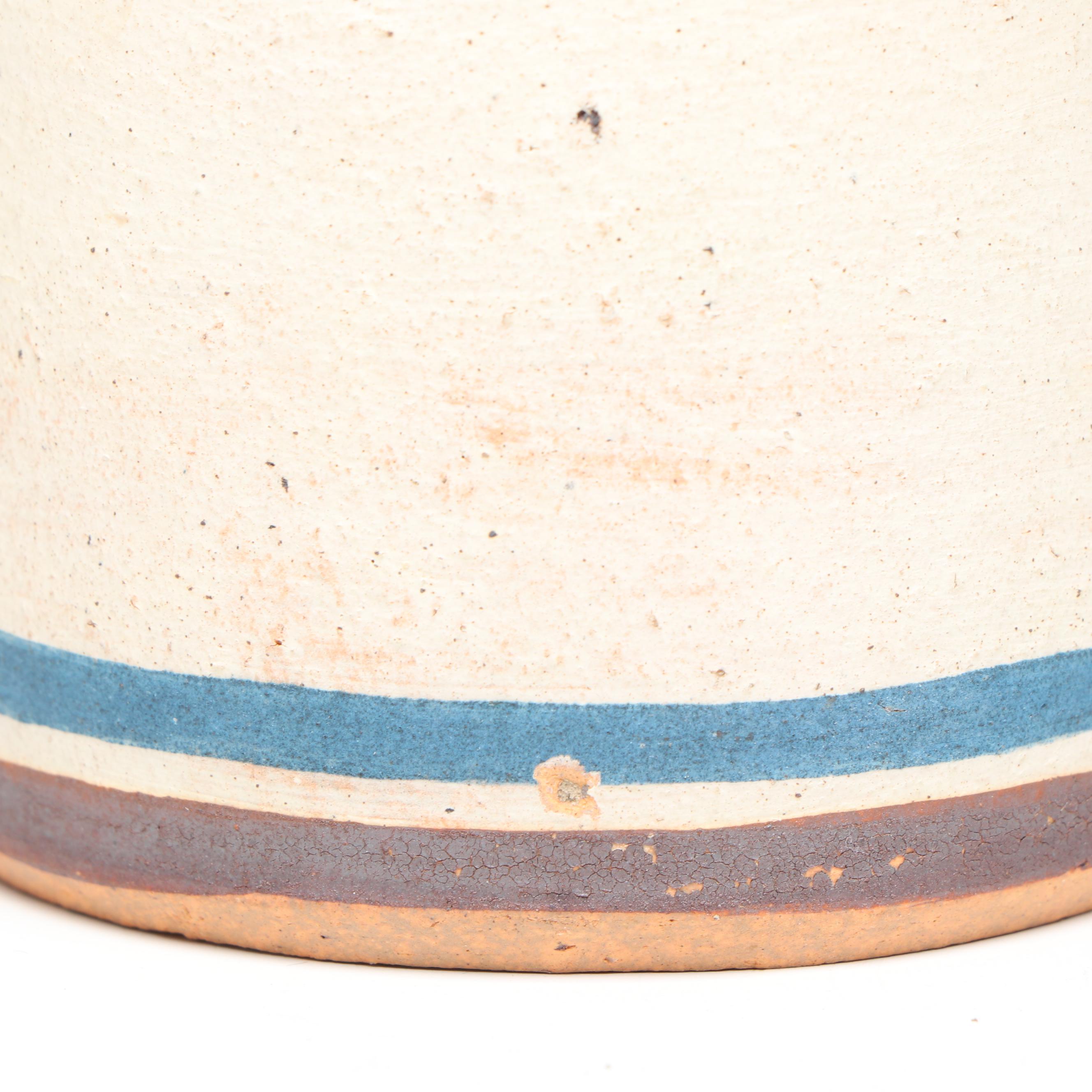 Mexican Barro Negro Lidded Jar with Venezuelan Folk Art Ceramic Figures