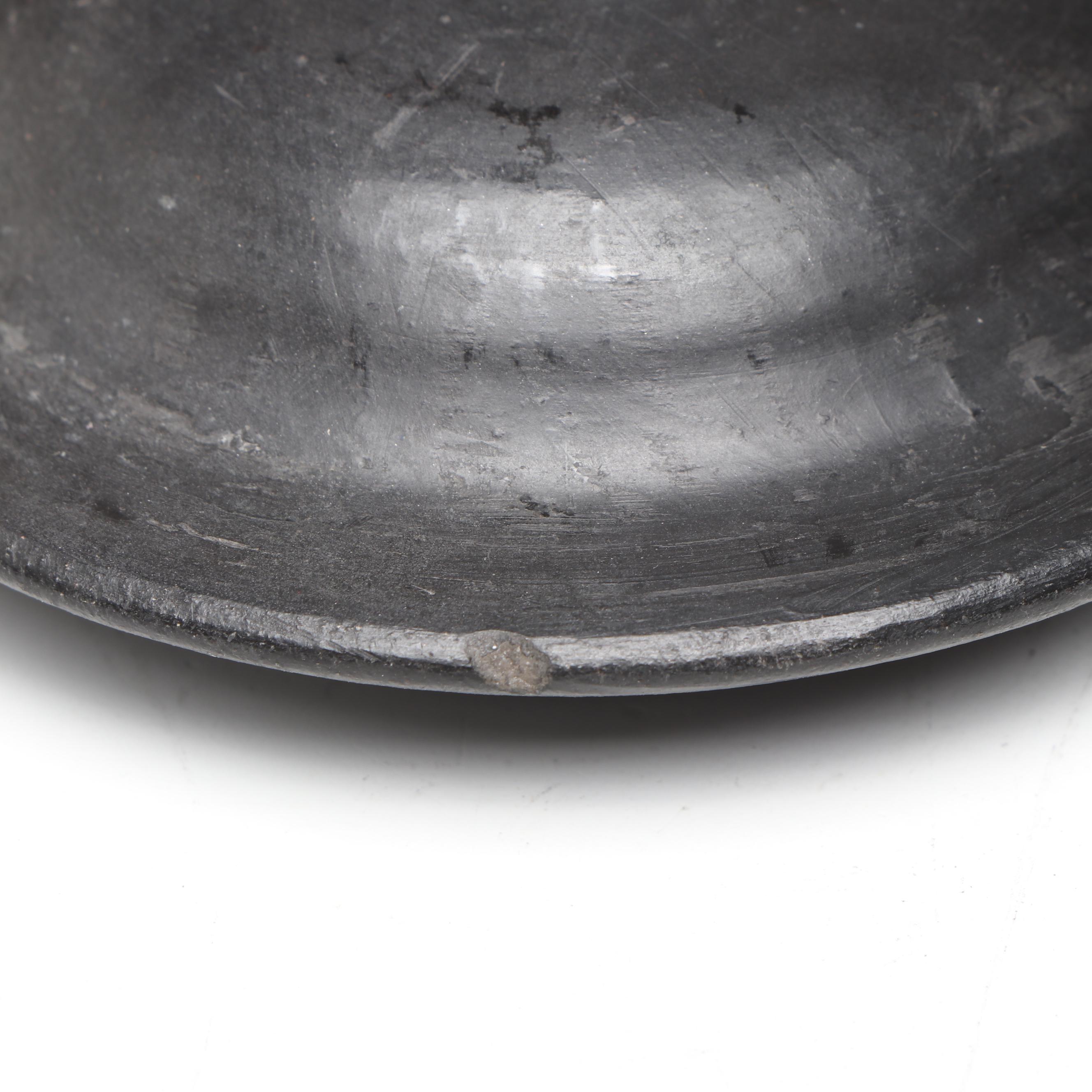 Mexican Barro Negro Lidded Jar with Venezuelan Folk Art Ceramic Figures