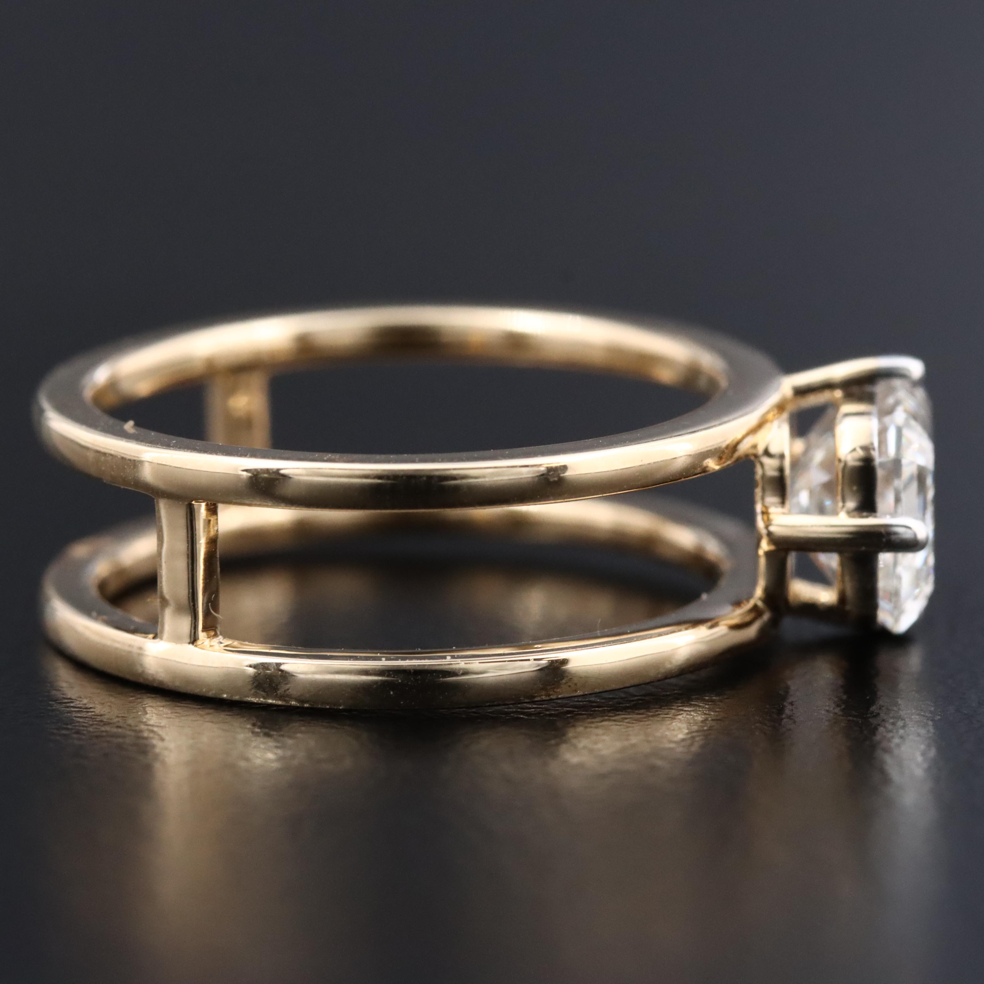 14K 2.08 CT Lab Grown Diamond Solitaire Ring with Online IGI Report