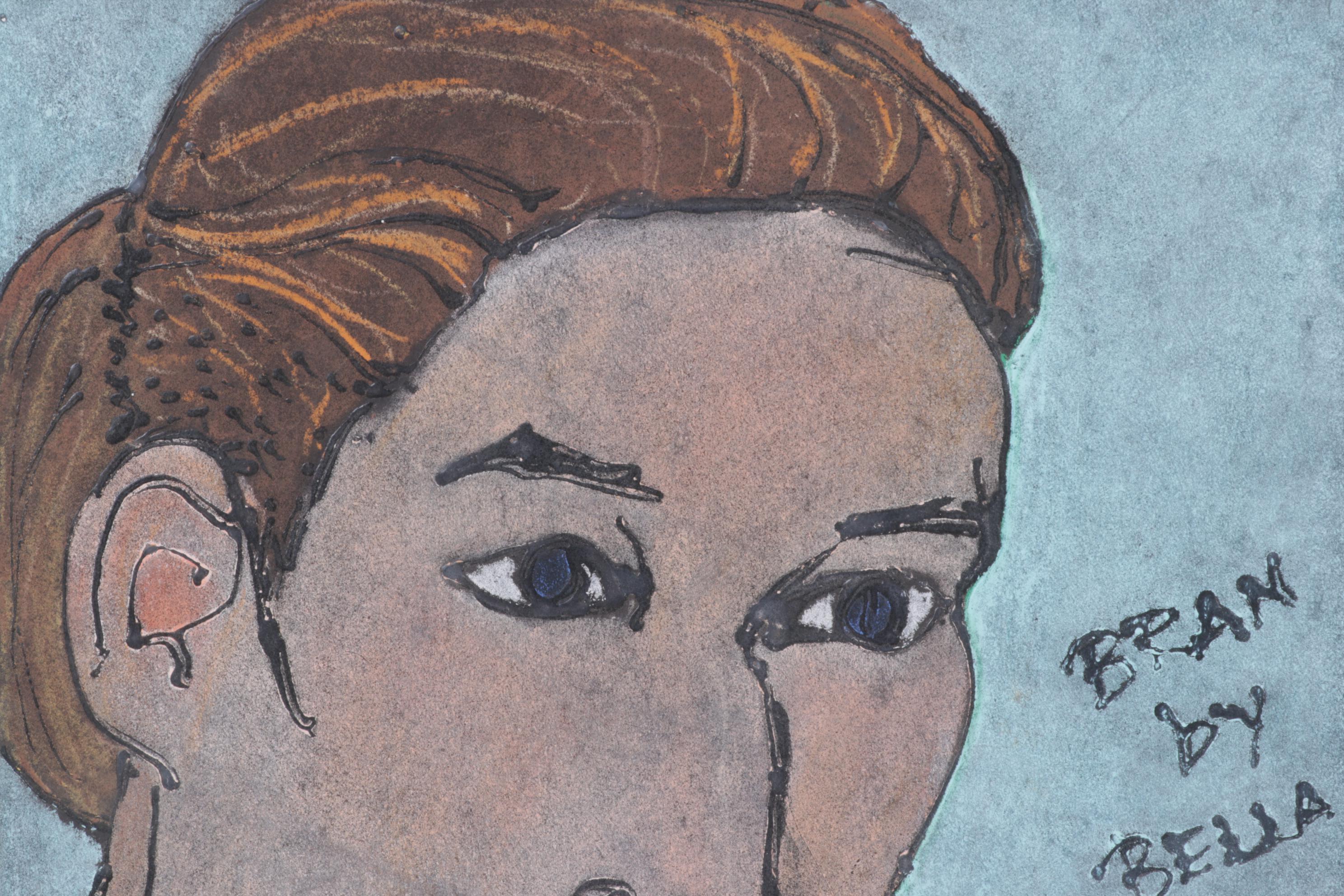 Bella Wax & Chalk Portrait "Bran, Take II"