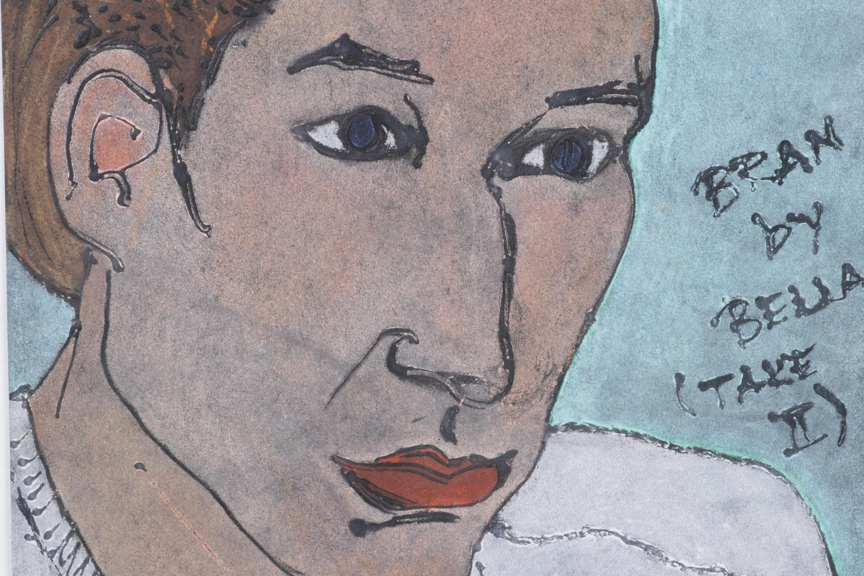 Bella Wax & Chalk Portrait "Bran, Take II"