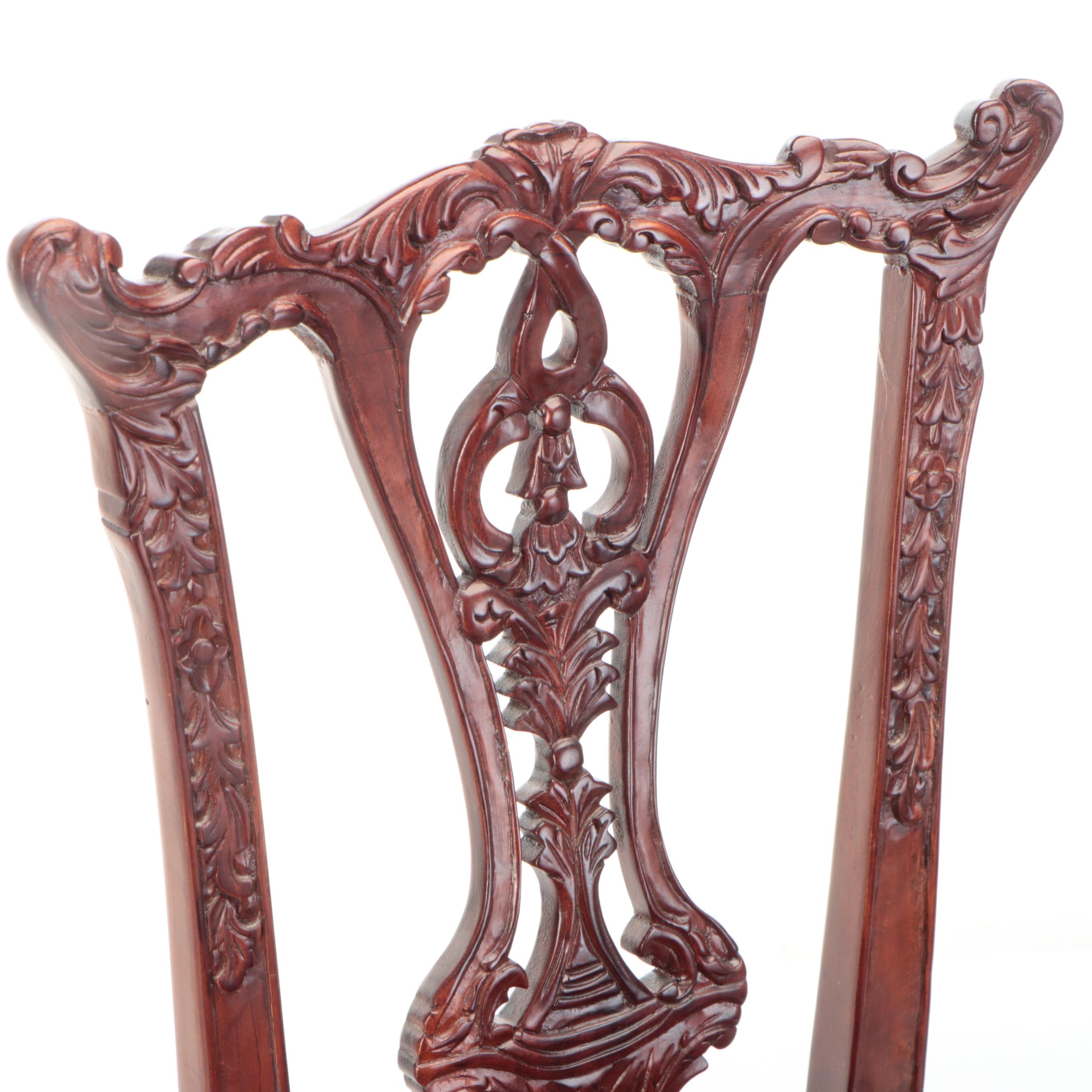 Victorian Style Children's Velvet Armchair with Side Chairs