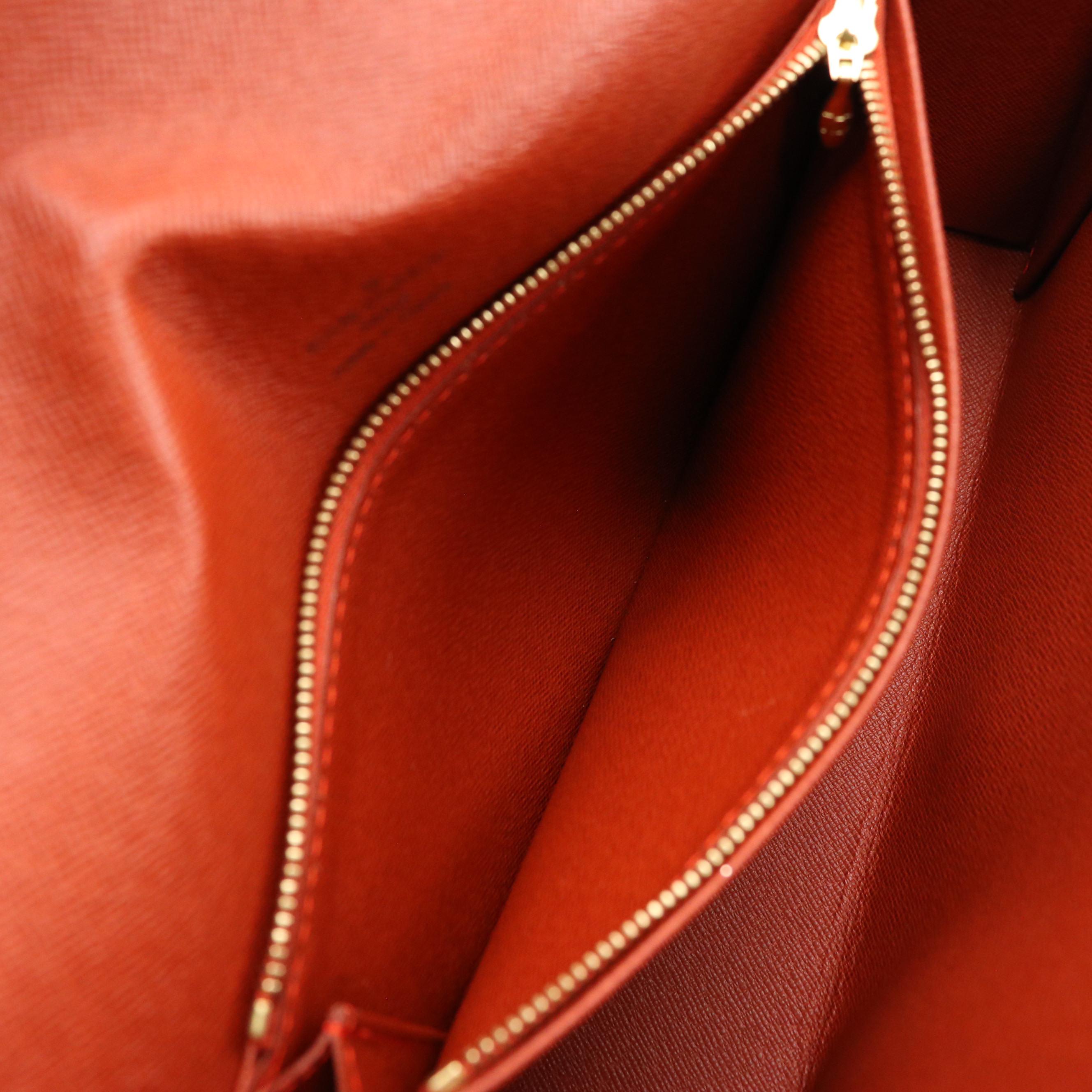 Louis Vuitton Tribeca Long Front-Flap Shoulder Bag in Damier Ebene Canvas