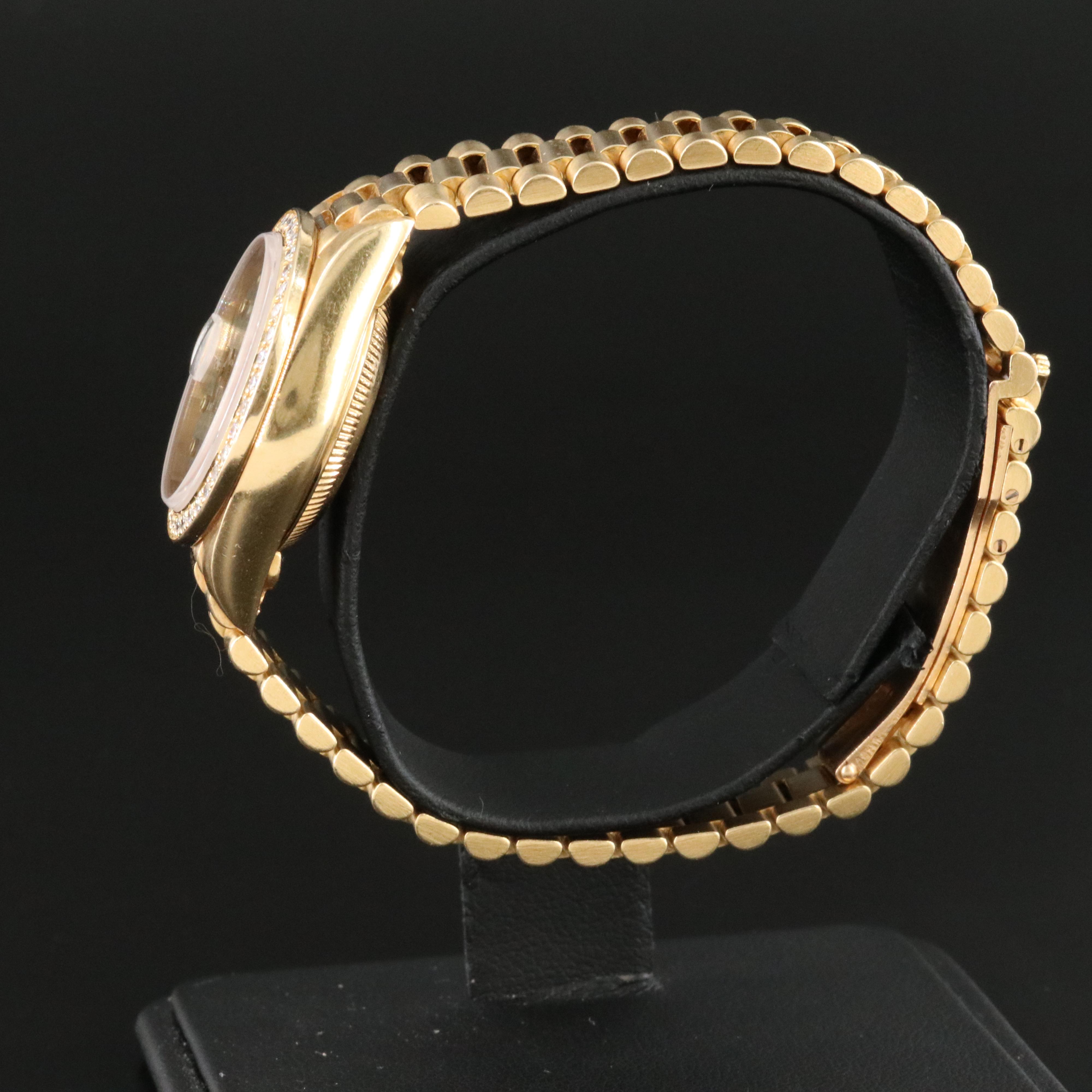 1990 Rolex Datejust 69178 Custom Diamond Dial and Bezel Watch