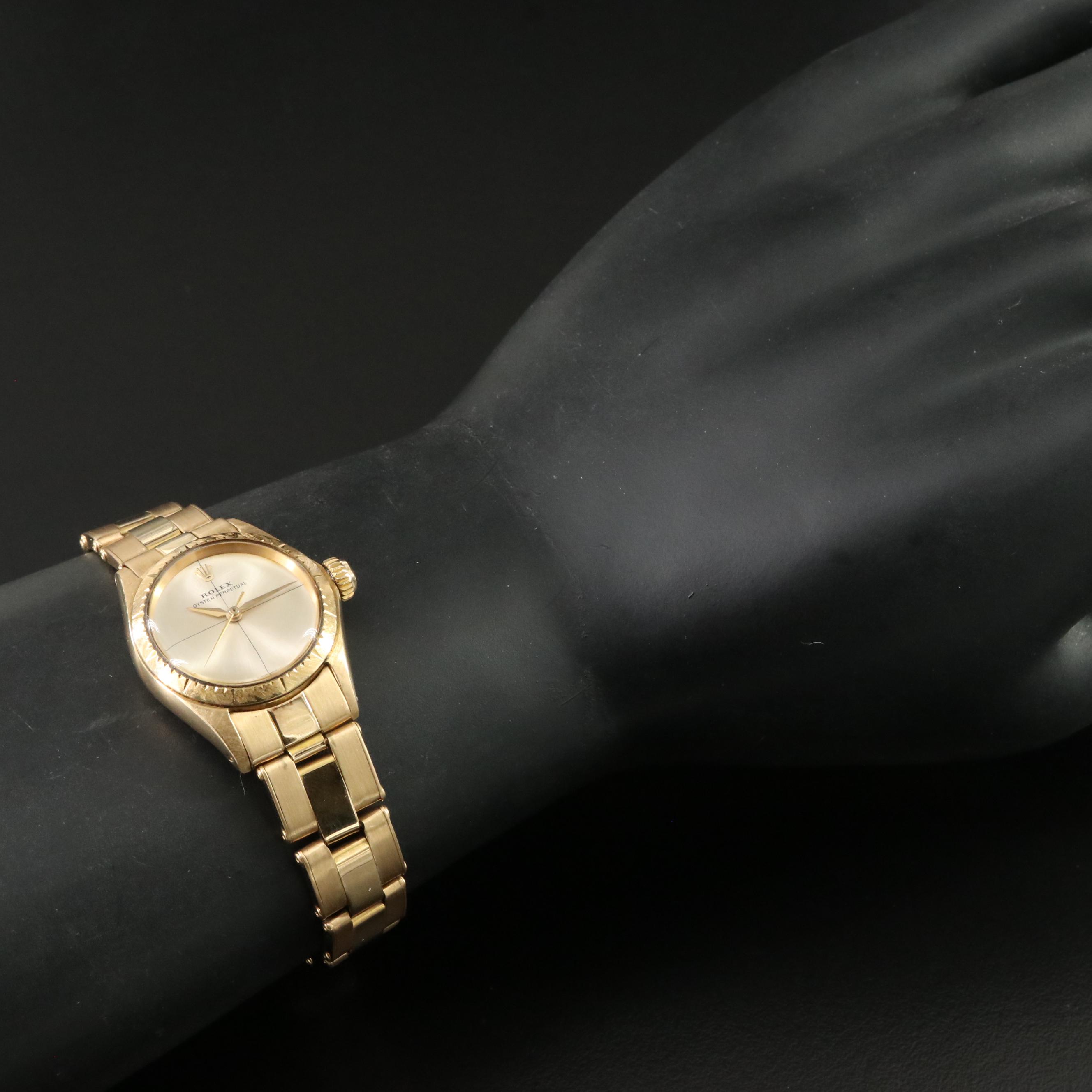 Rolex Oyster Perpetual Zephyr 6615 18K Gold Vintage Watch c.1966