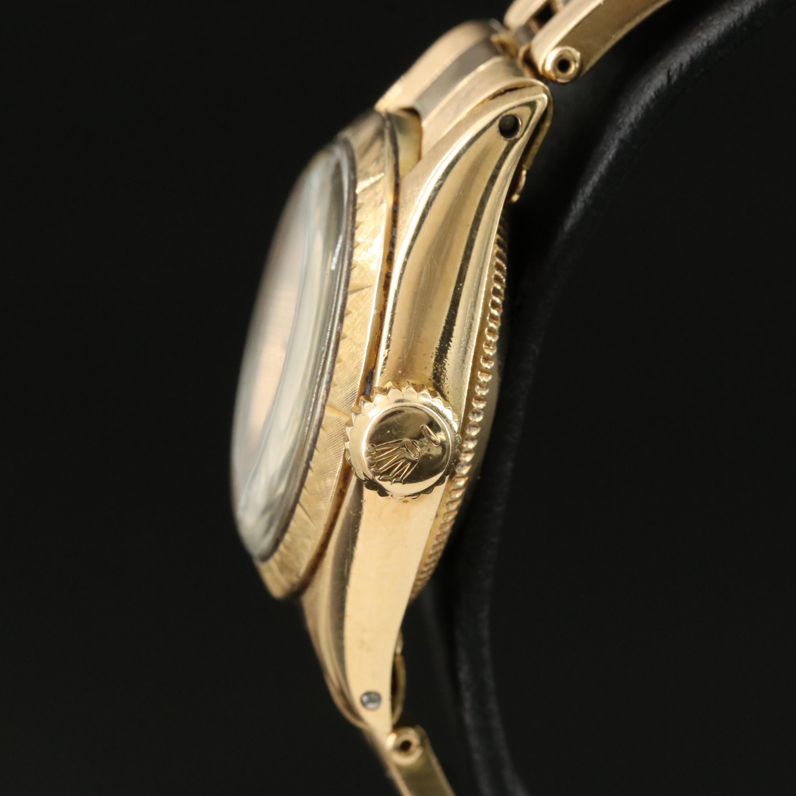 Rolex Oyster Perpetual Zephyr 6615 18K Gold Vintage Watch c.1966