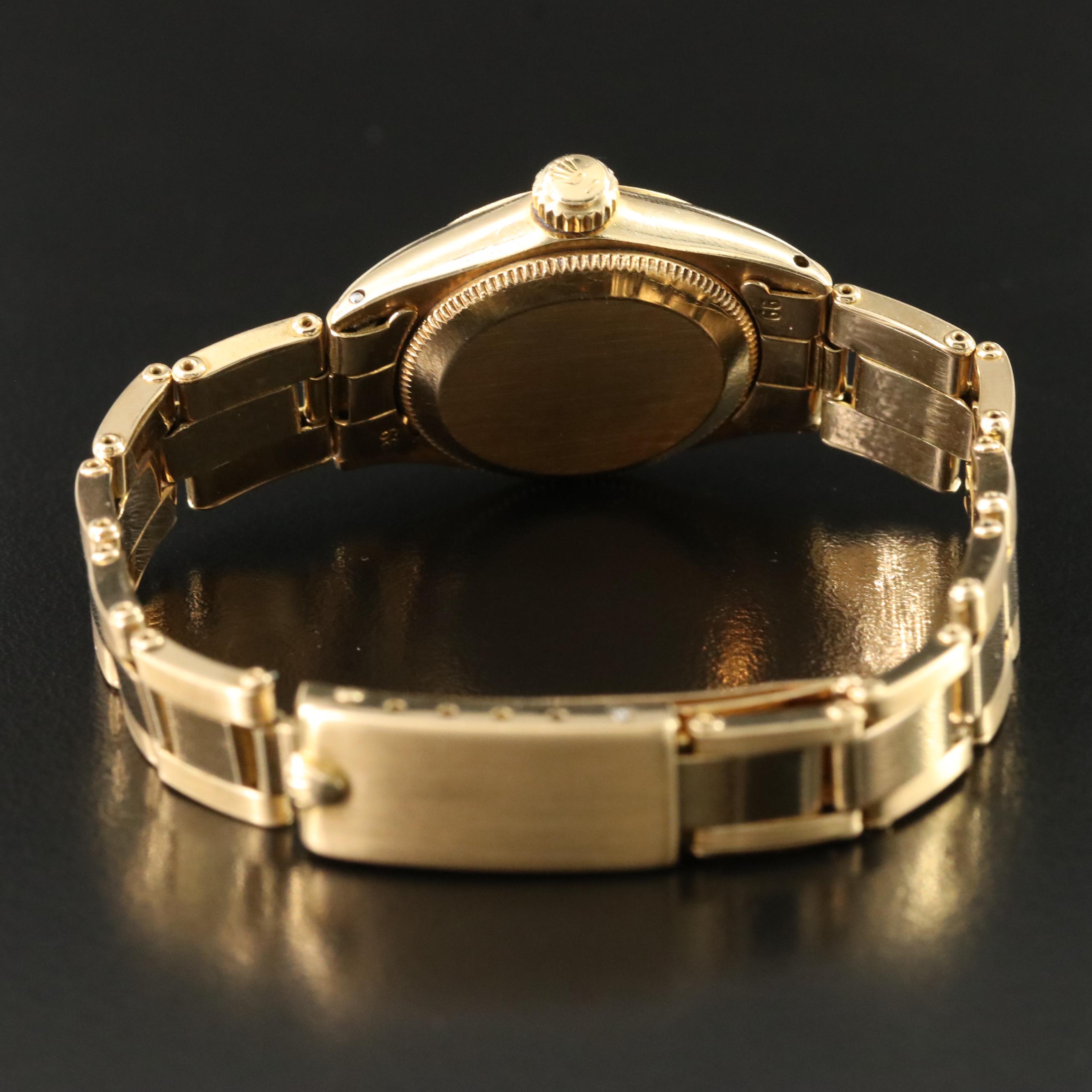 Rolex Oyster Perpetual Zephyr 6615 18K Gold Vintage Watch c.1966