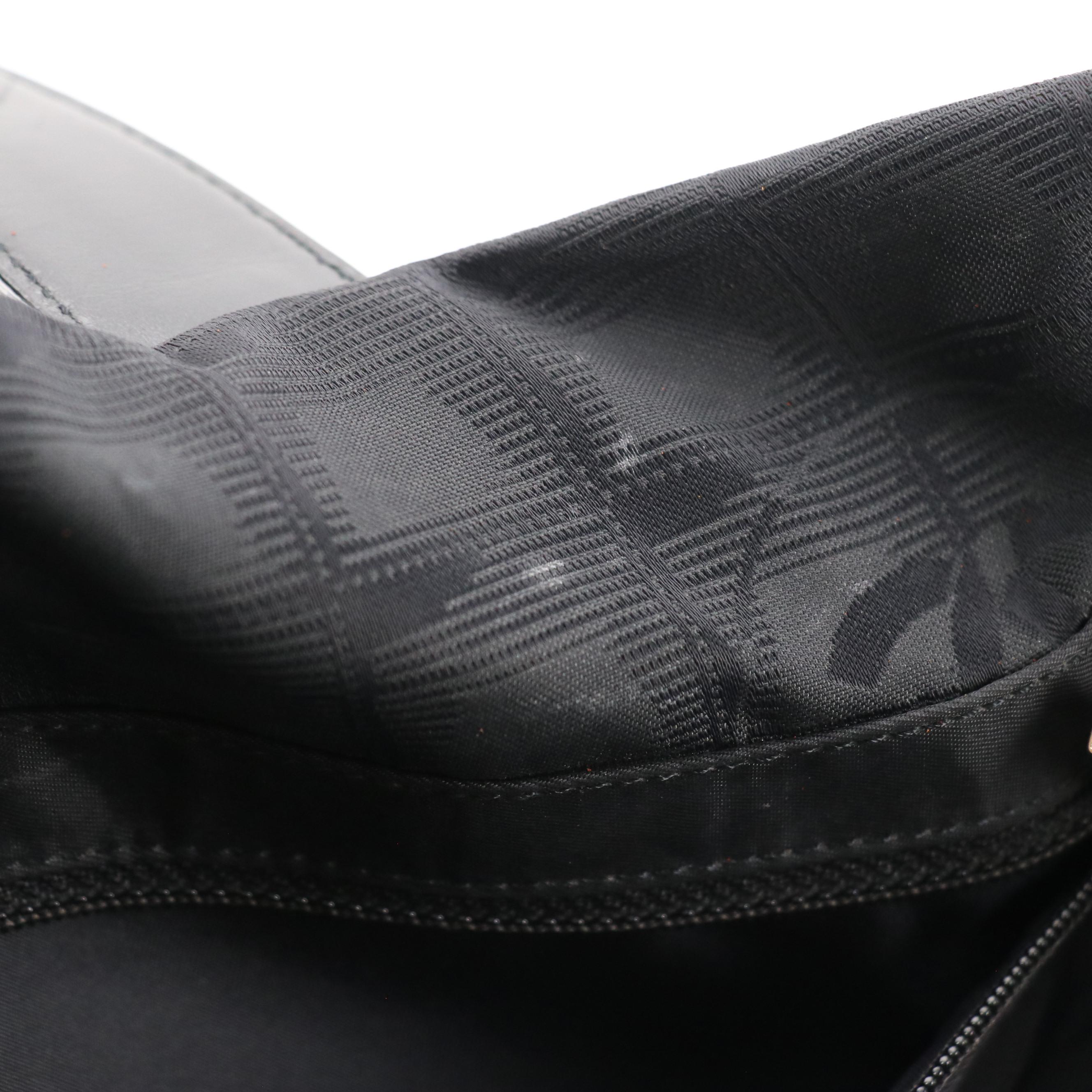 Chanel Travel Ligne Shoulder Tote in Black CC Nylon Jacquard with Leather Trim