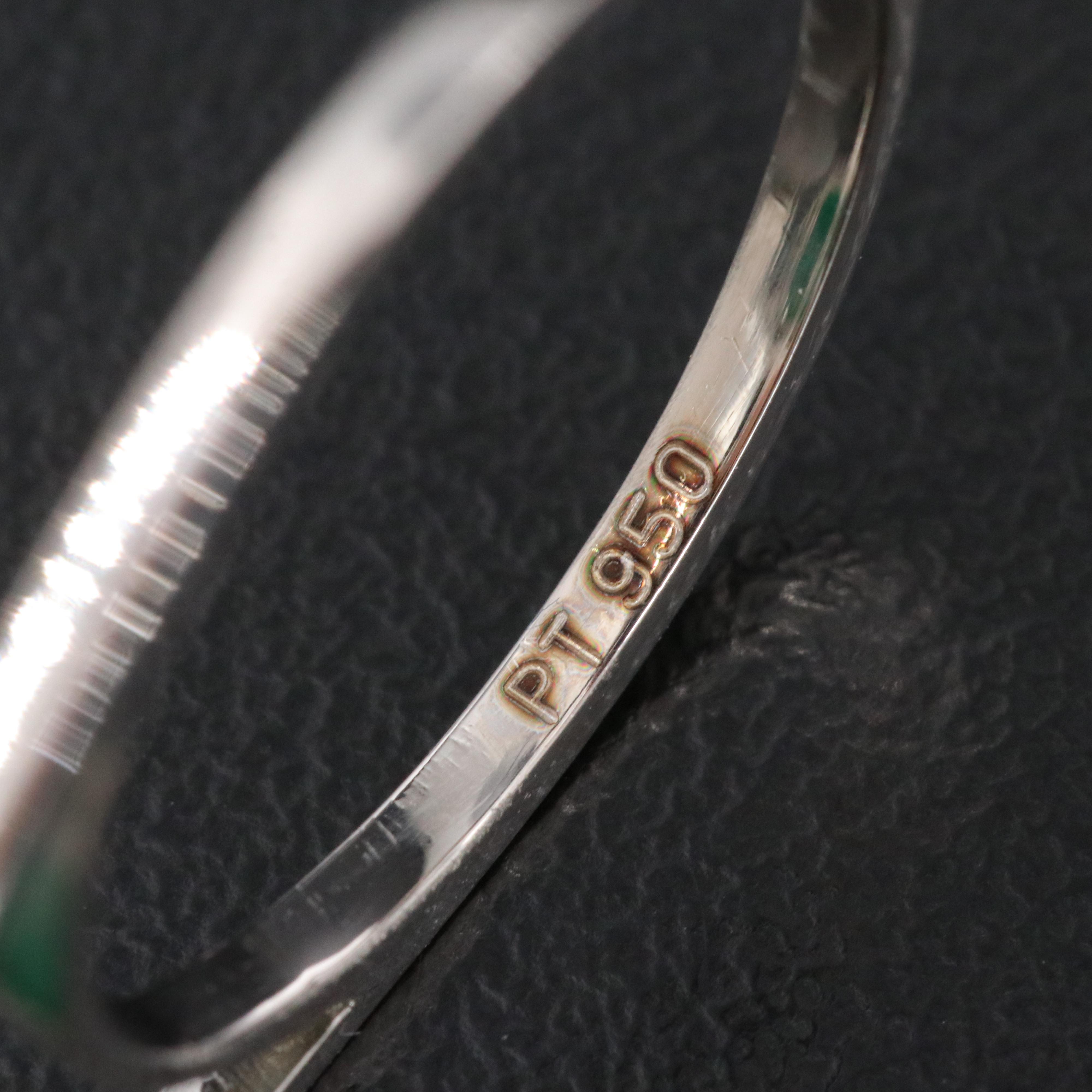 Platinum 7.54 CT Emerald and 0.19 CTW Diamond Ring