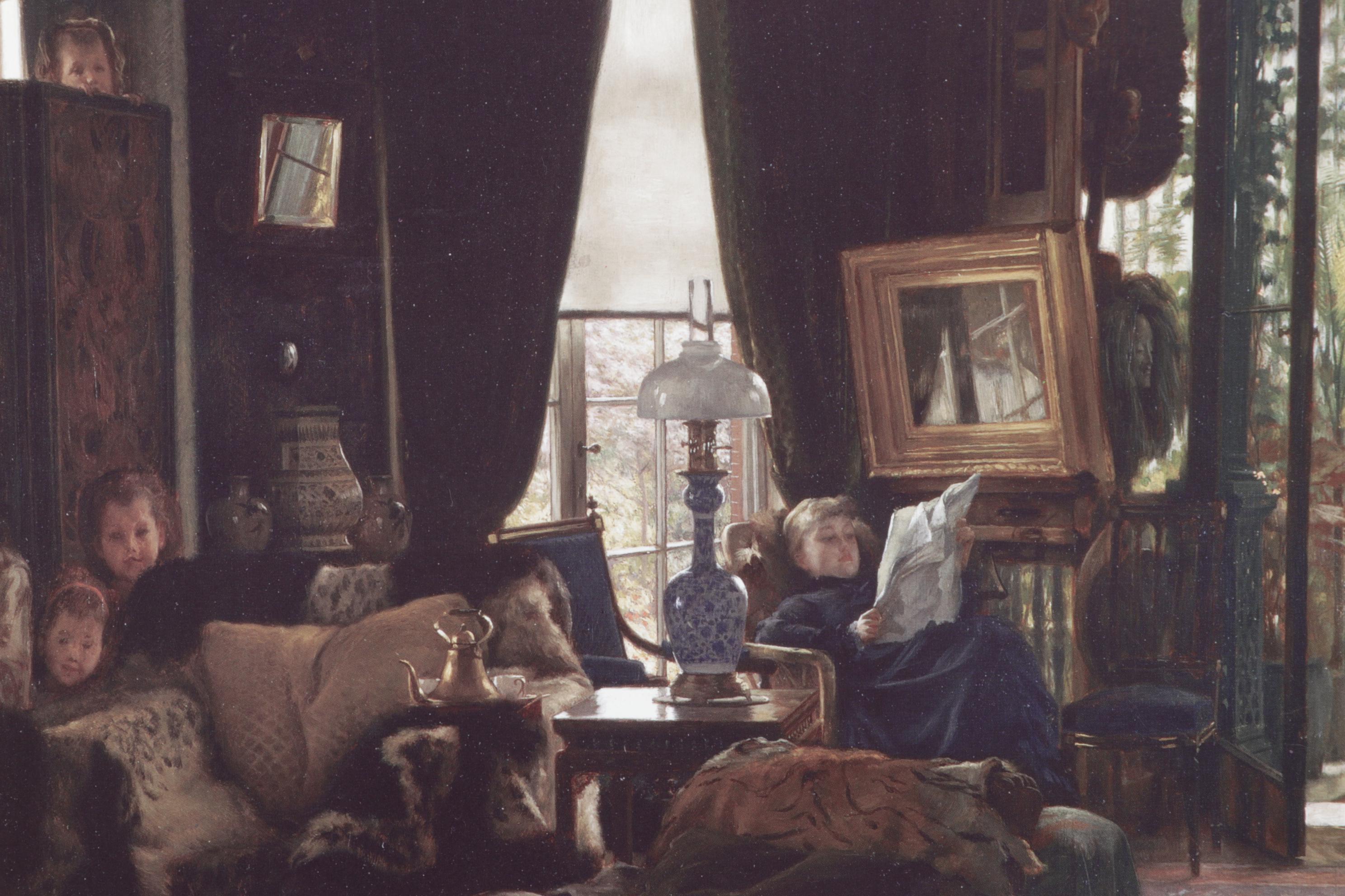 Offset Lithograph after James Jacques Joseph Tissot "Hide and Seek"