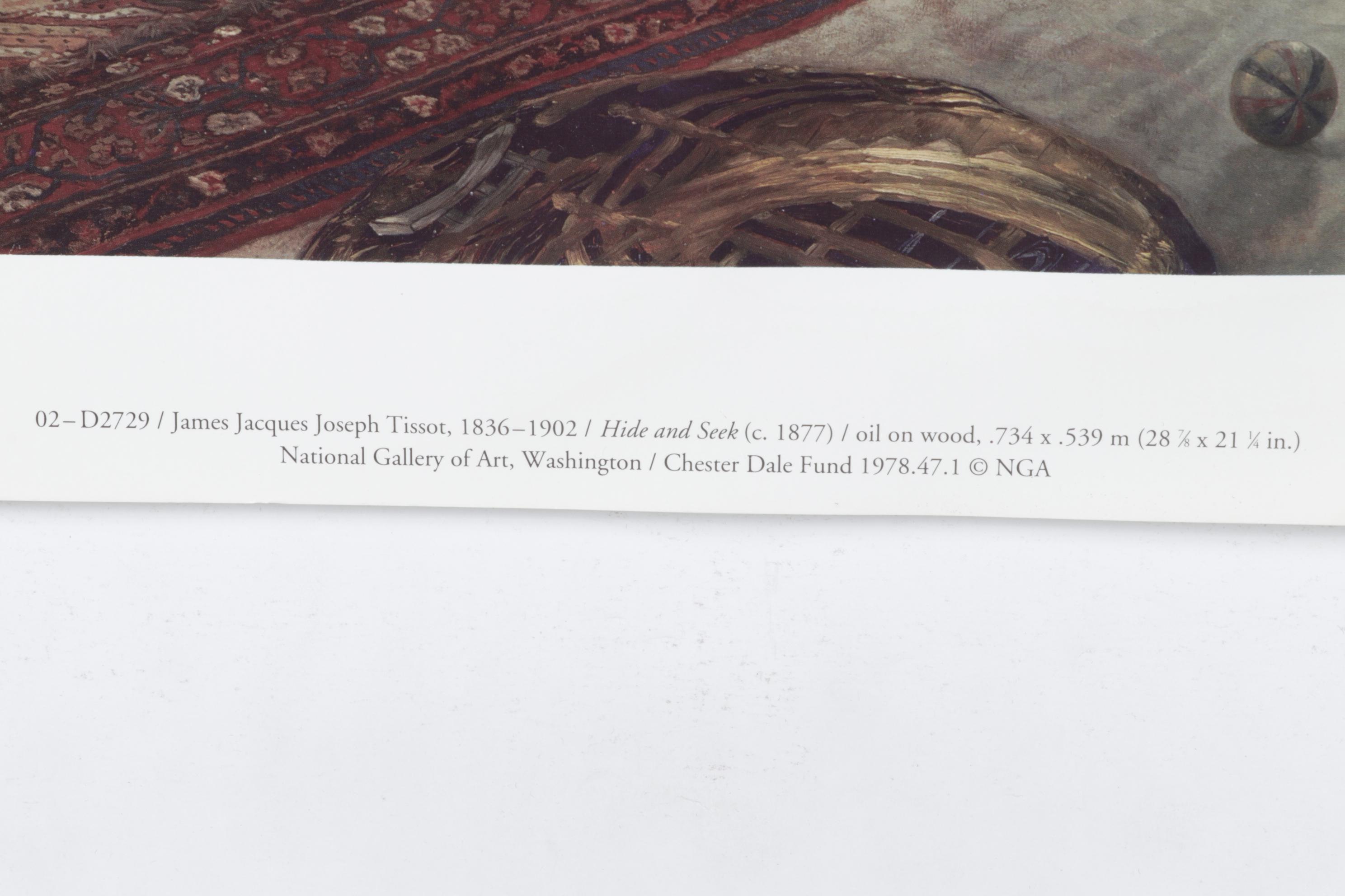 Offset Lithograph after James Jacques Joseph Tissot "Hide and Seek"