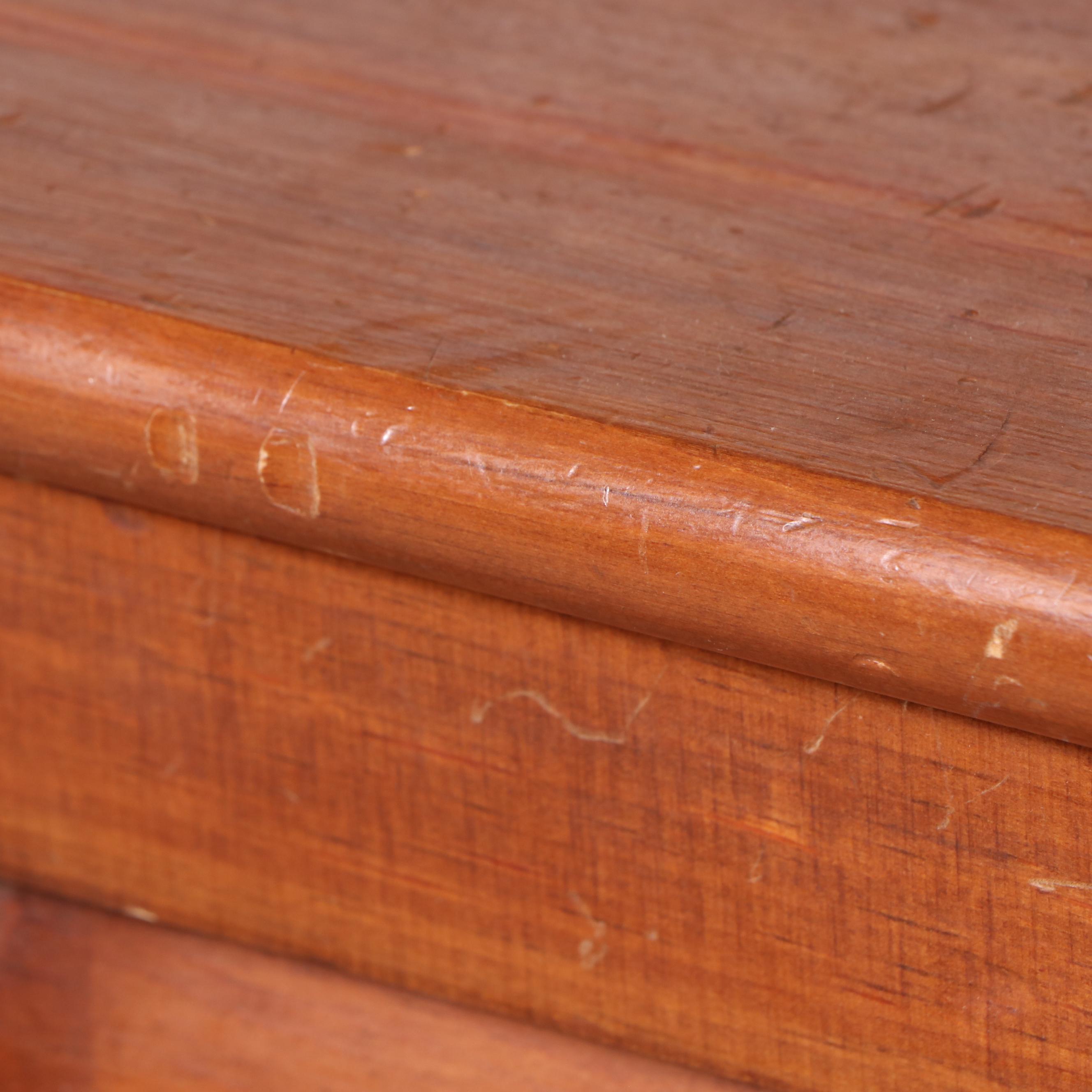 Mid Century Modern Wood Cabinet with Louvered Doors