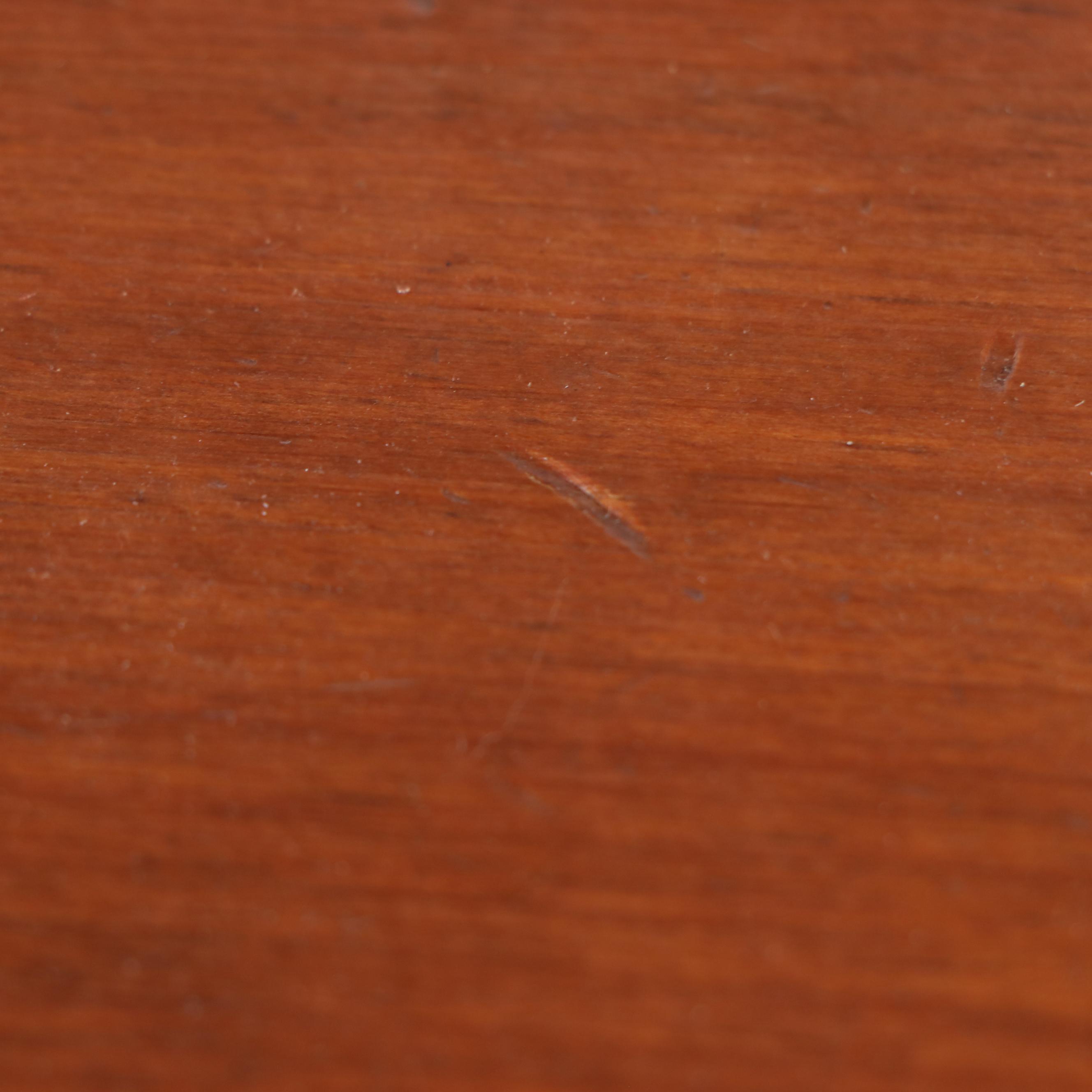 Mid Century Modern Wood Cabinet with Louvered Doors