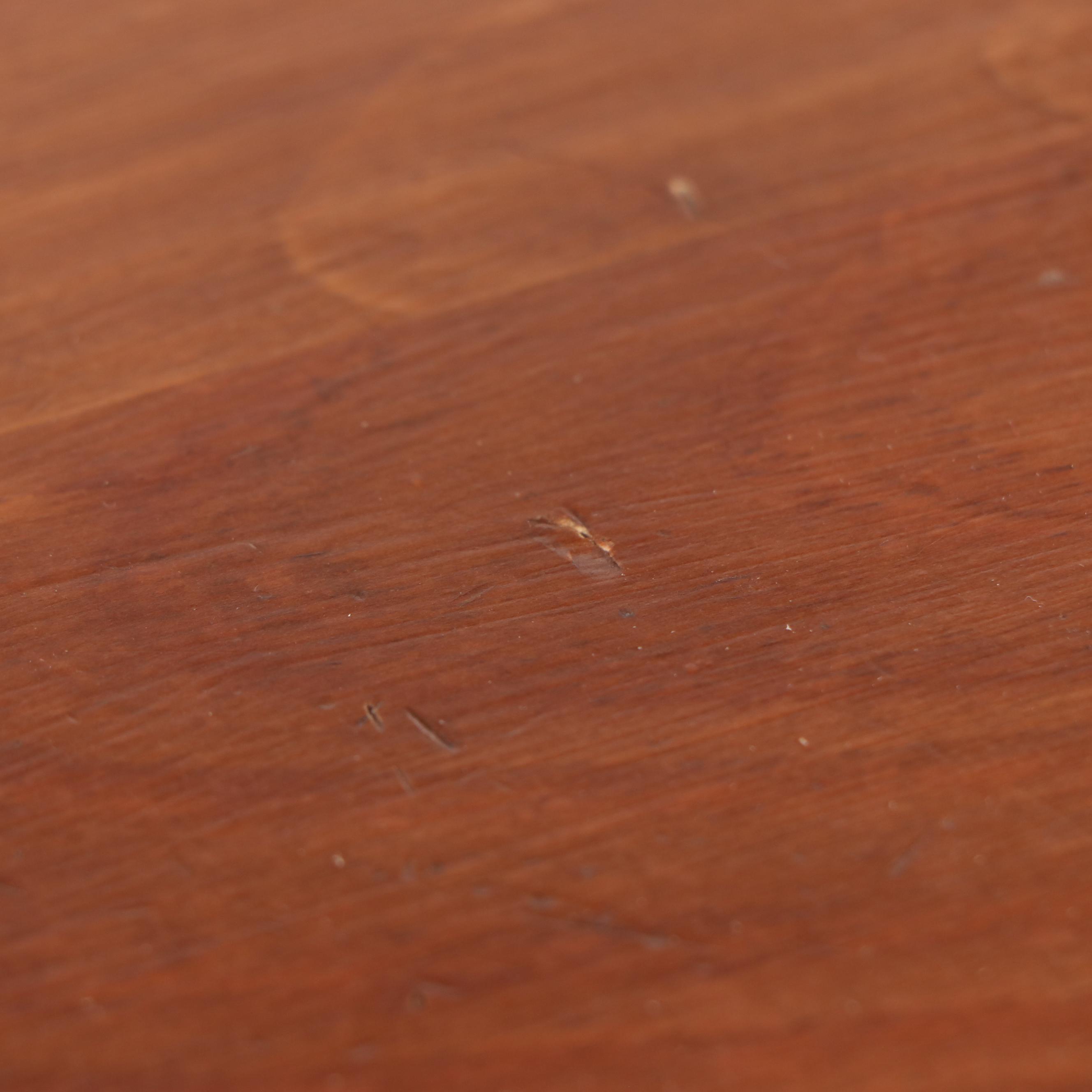 Mid Century Modern Wood Cabinet with Louvered Doors