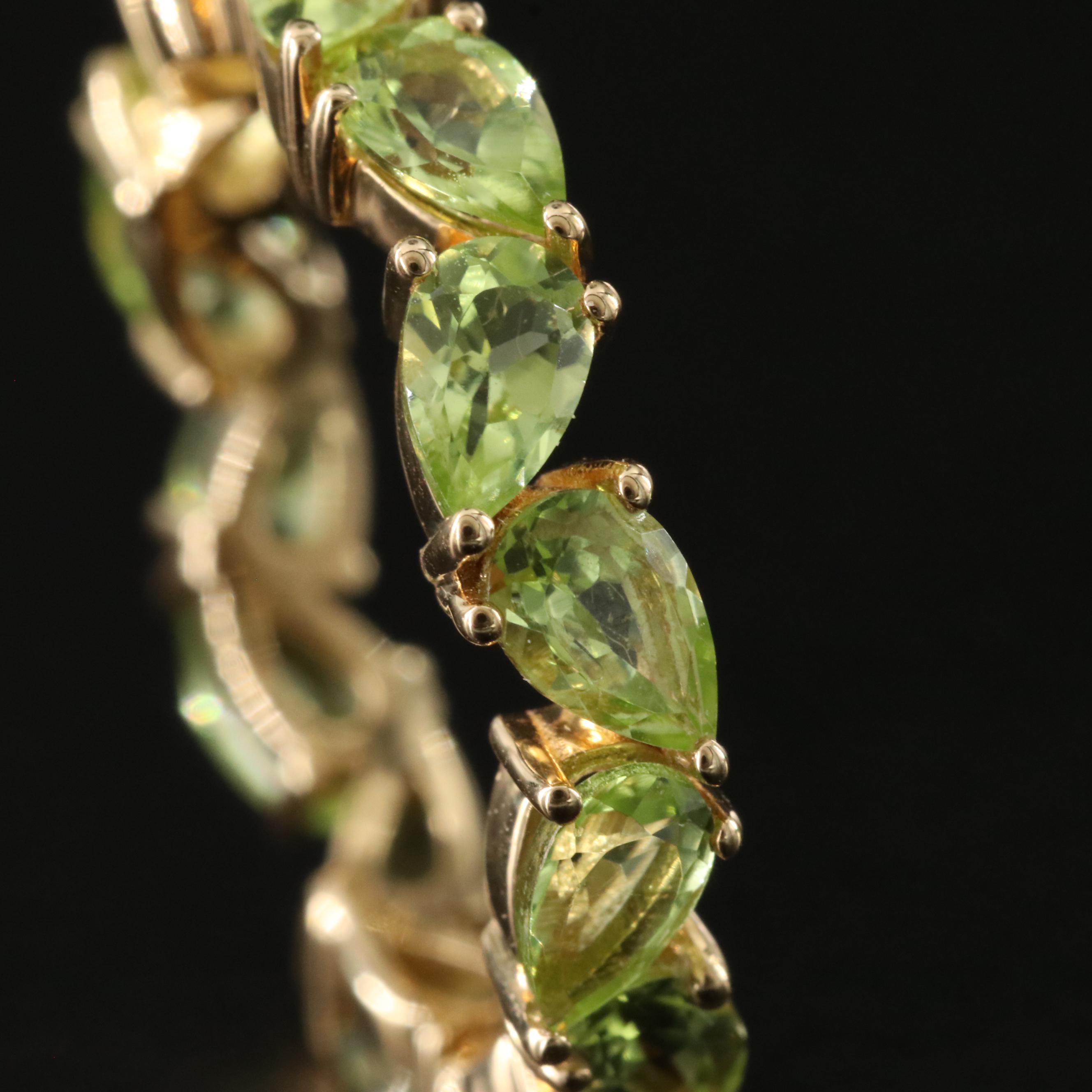 18K Peridot Eternity Band