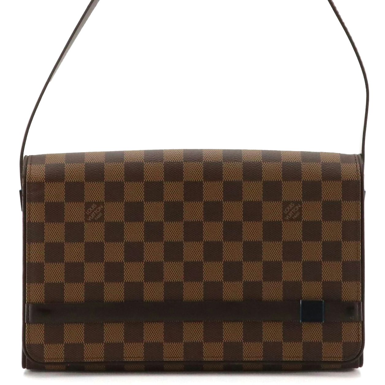 Louis Vuitton Tribeca Long Front-Flap Shoulder Bag in Damier Ebene Canvas