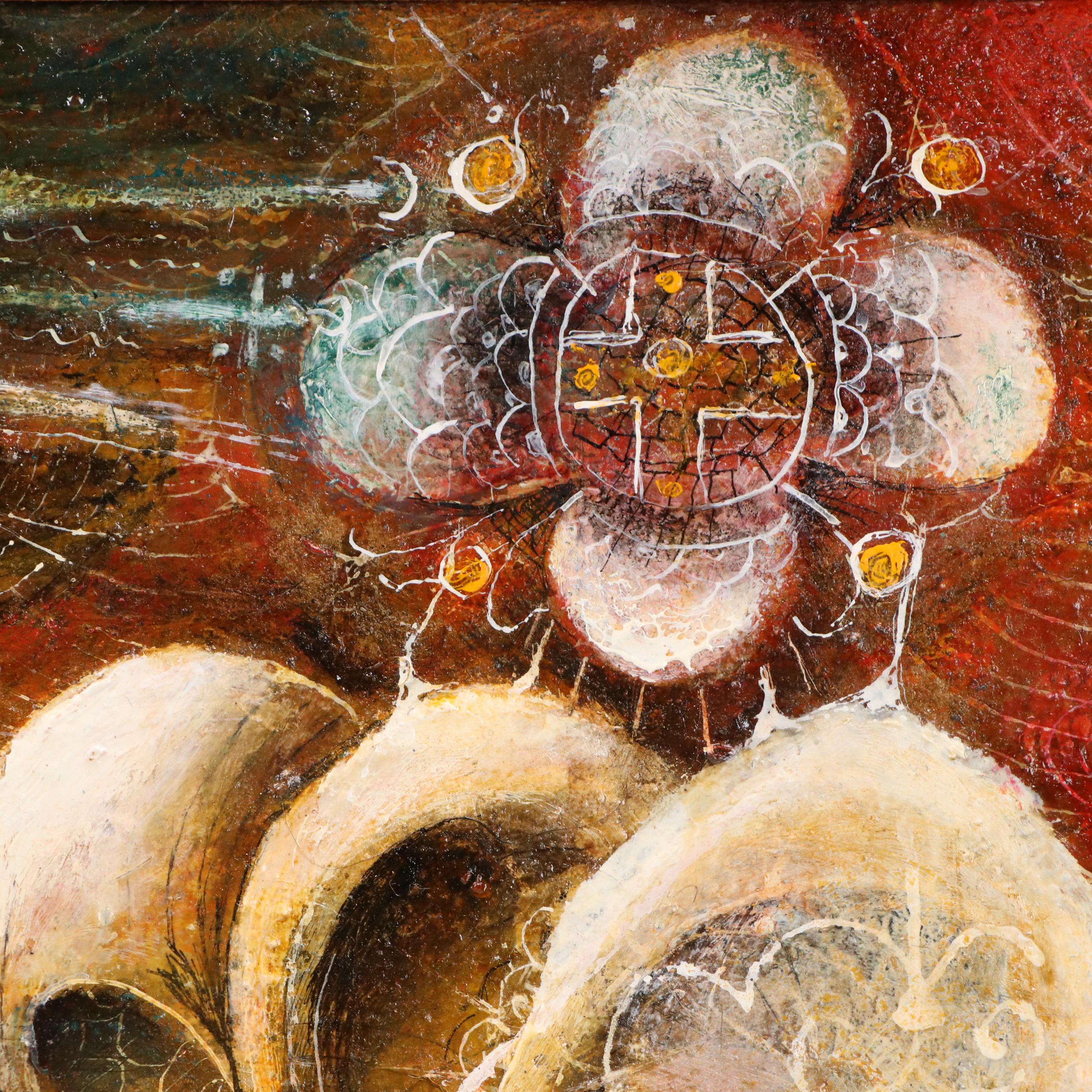 Nikolay "Kuk" Manuylov Surrealist Oil Painting of Man and Bird, 2001