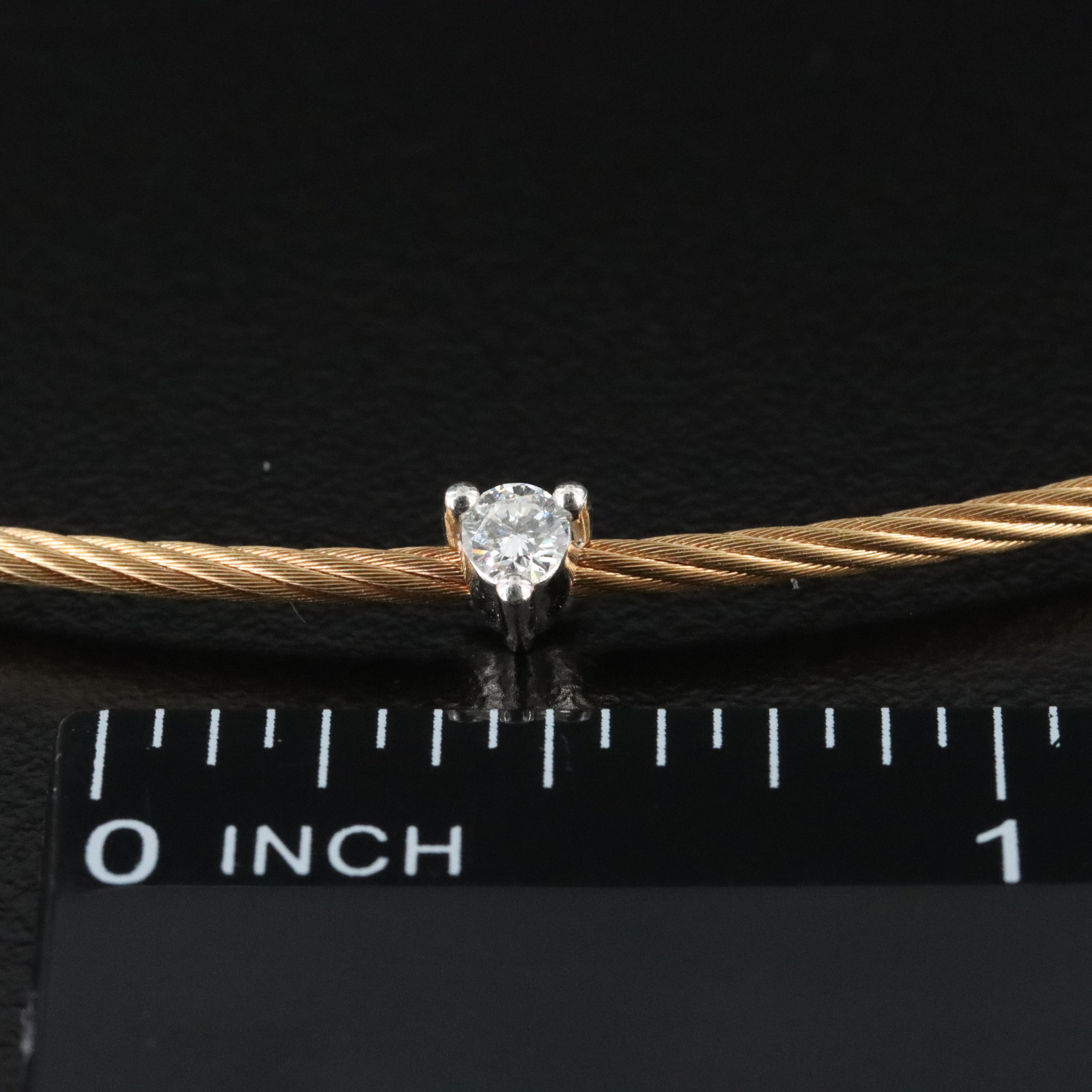 Morelli Unity 18K Cable Necklace with Platinum 0.74 CTW Diamond Stations