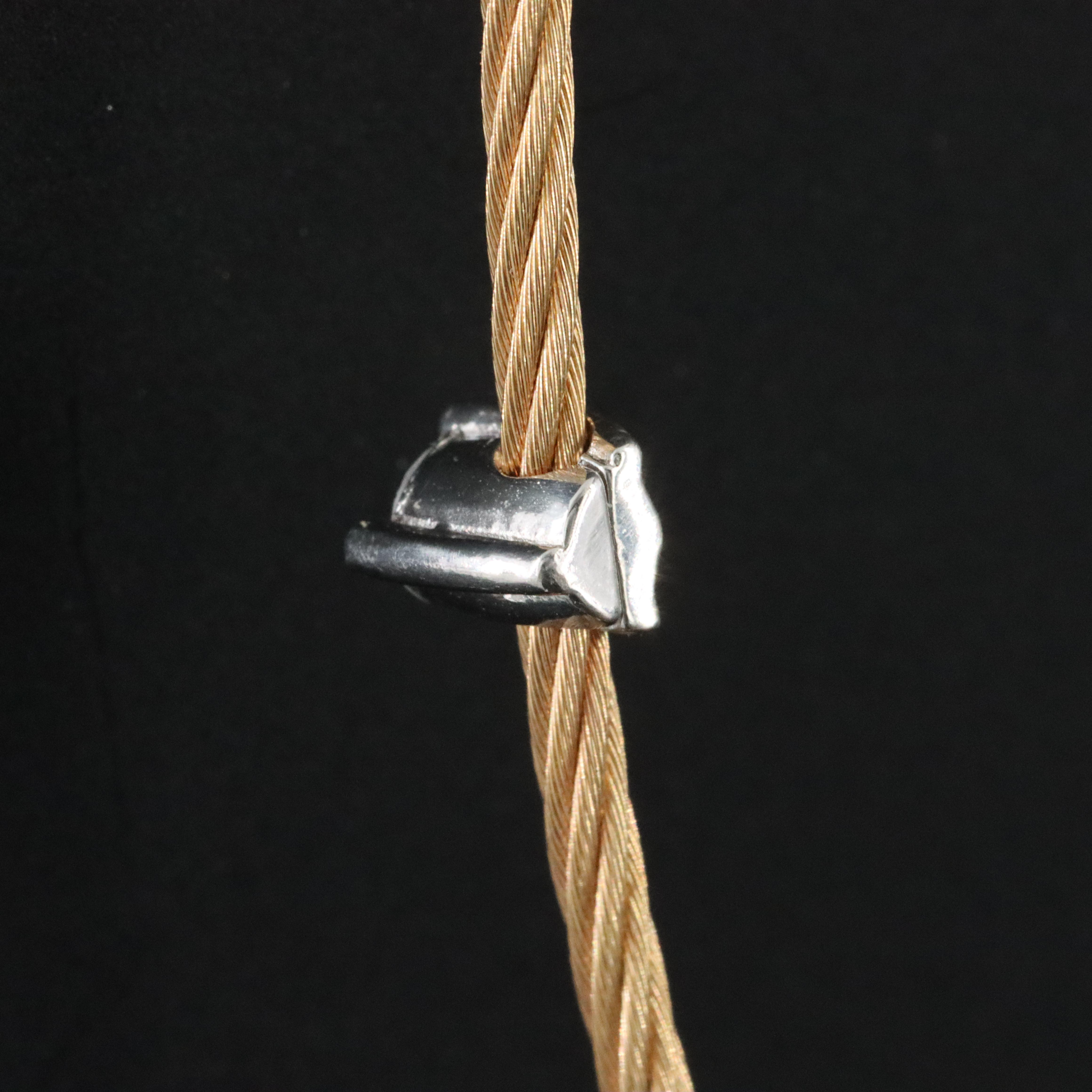 Morelli Unity 18K Cable Necklace with Platinum 0.74 CTW Diamond Stations