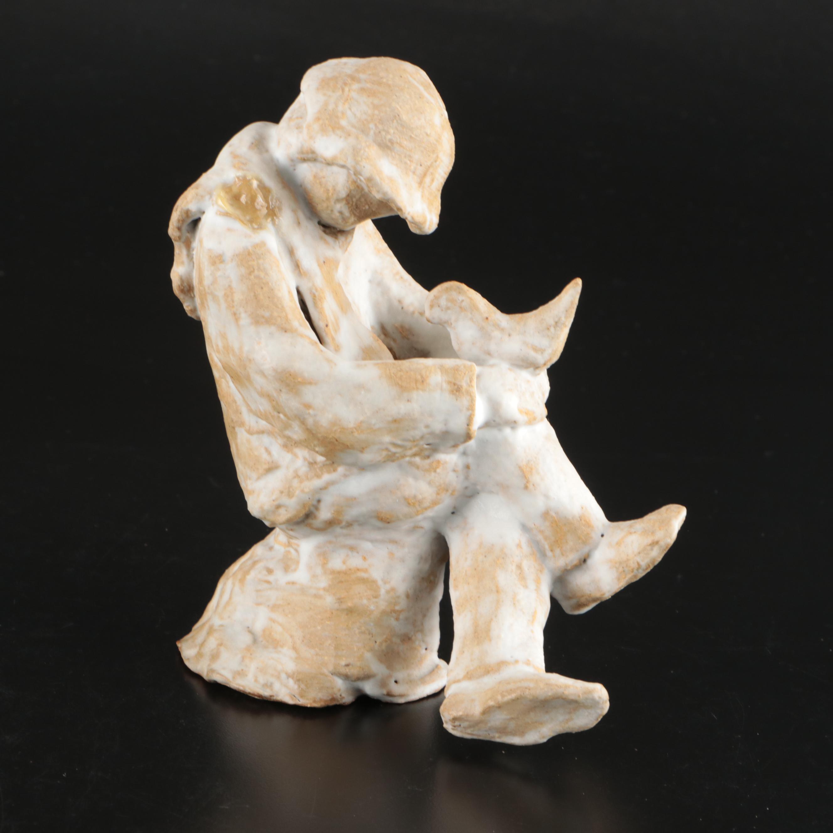 R.A. Schuster Hand-Sculpted Ceramic Figurines, Late 20th C.