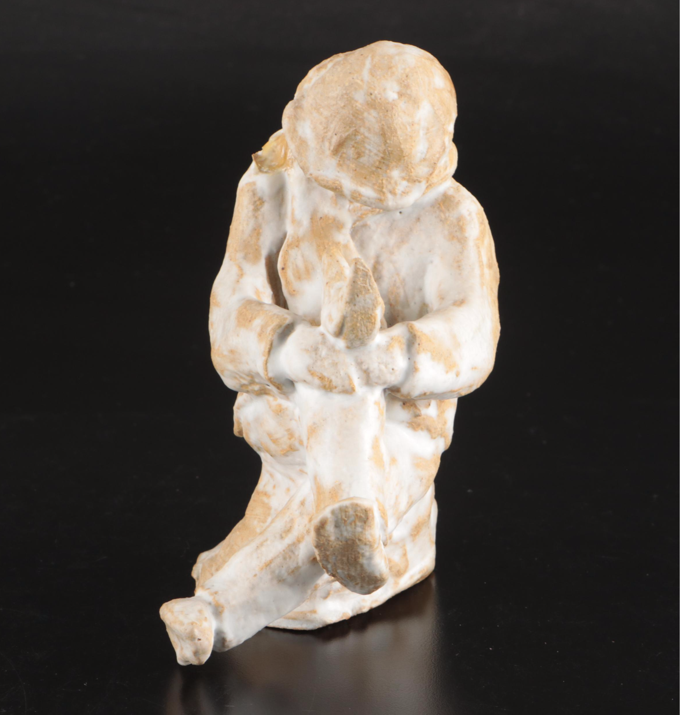 R.A. Schuster Hand-Sculpted Ceramic Figurines, Late 20th C.