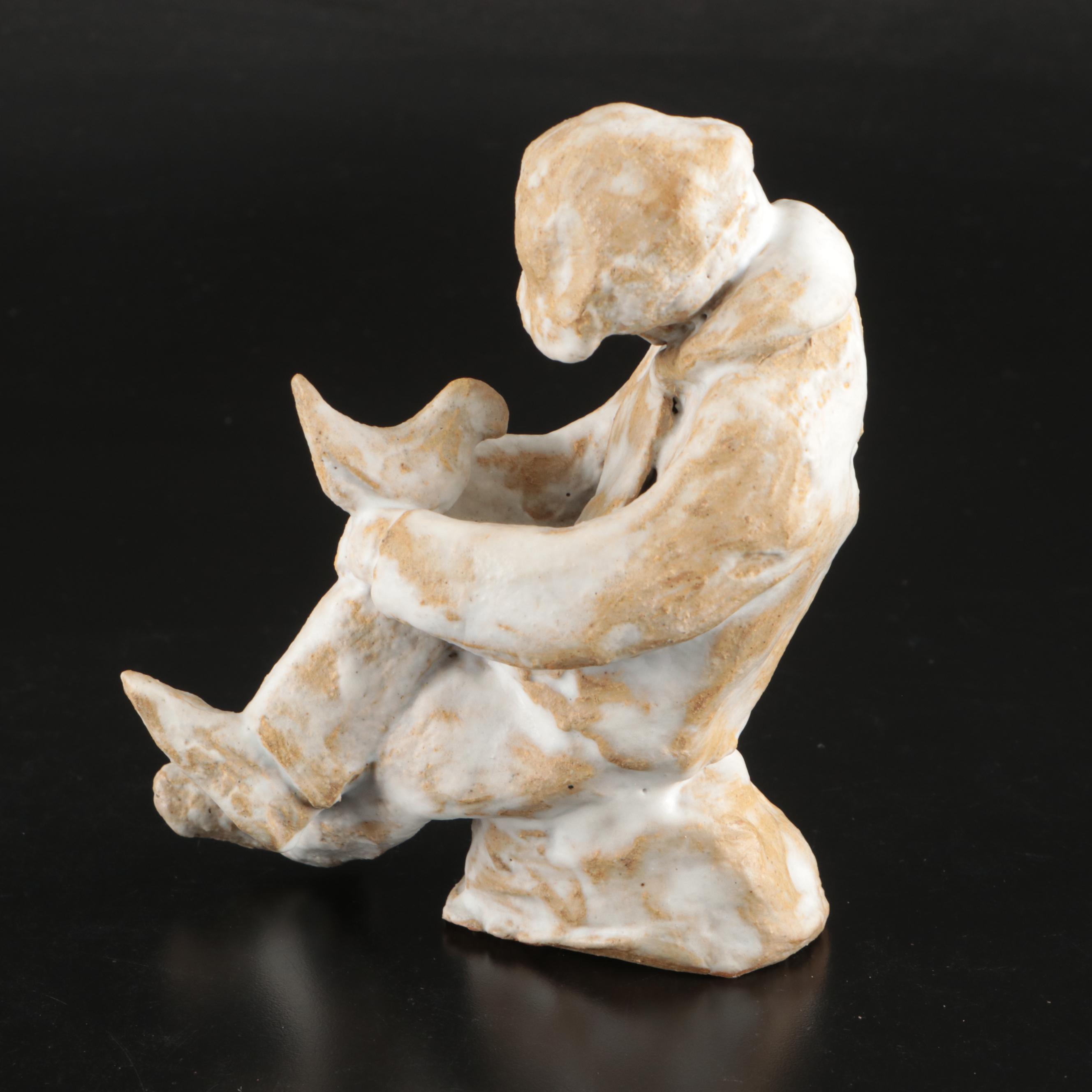 R.A. Schuster Hand-Sculpted Ceramic Figurines, Late 20th C.