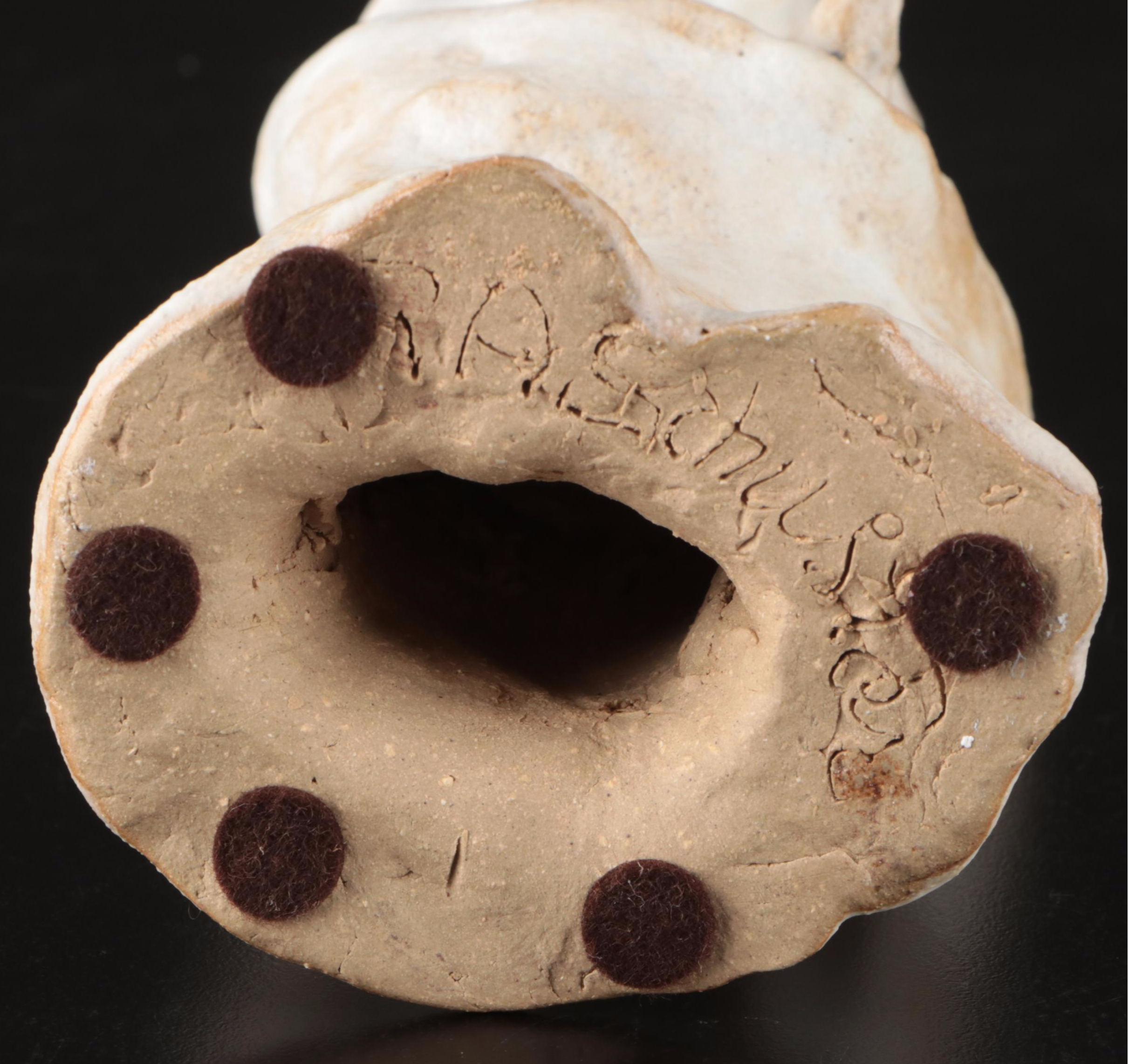 R.A. Schuster Hand-Sculpted Ceramic Figurines, Late 20th C.