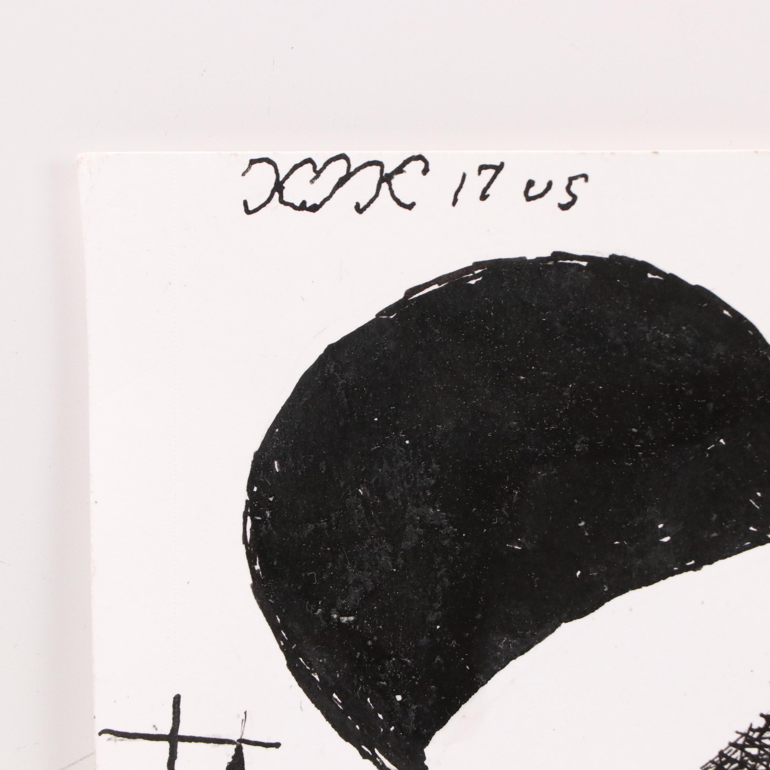 Nikolay "Kuk" Manuylov Figural Surrealist Pen and Ink Drawing, 2017