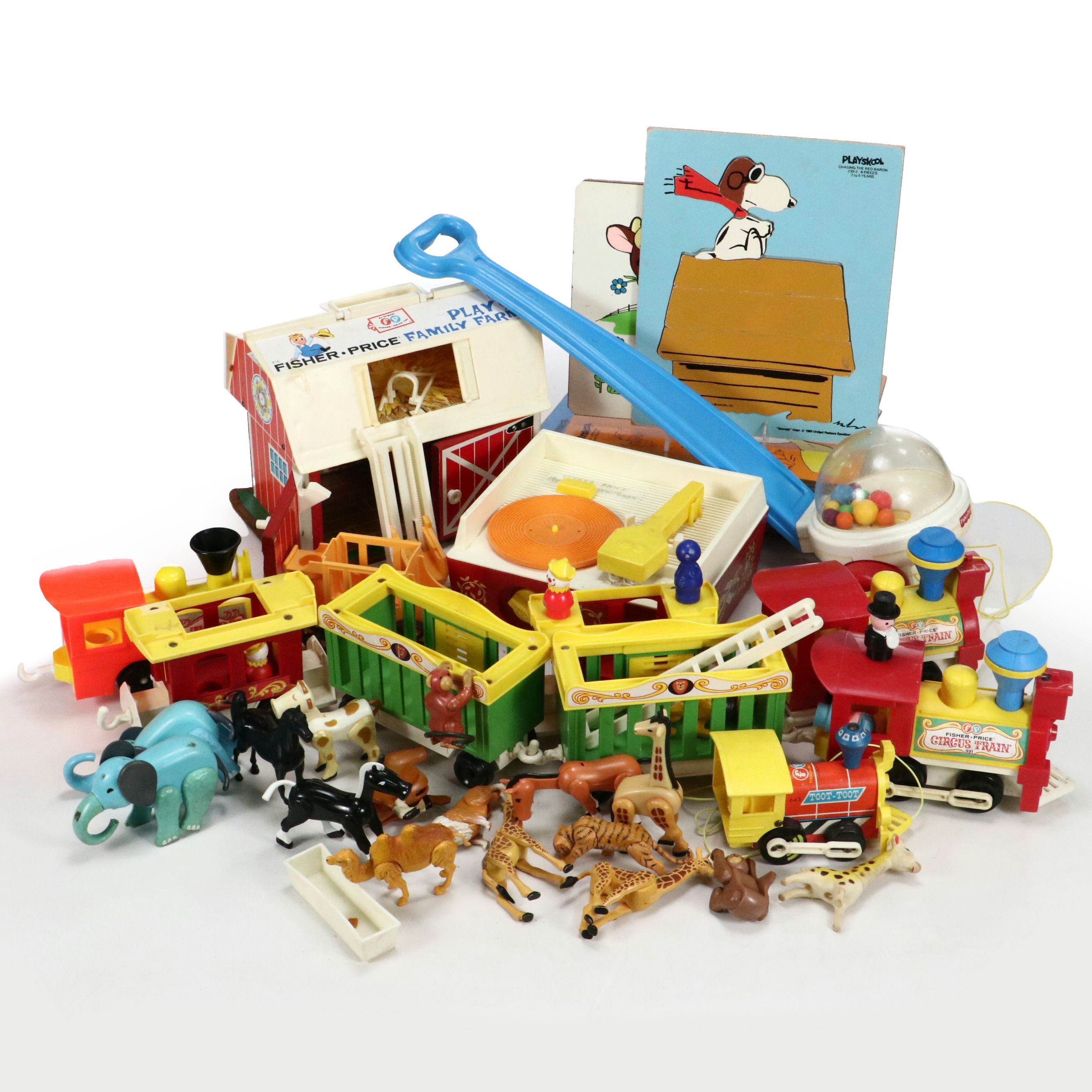 Vintage Fisher-Price Circus Set, Toddler Walker, and More Children's Toys
