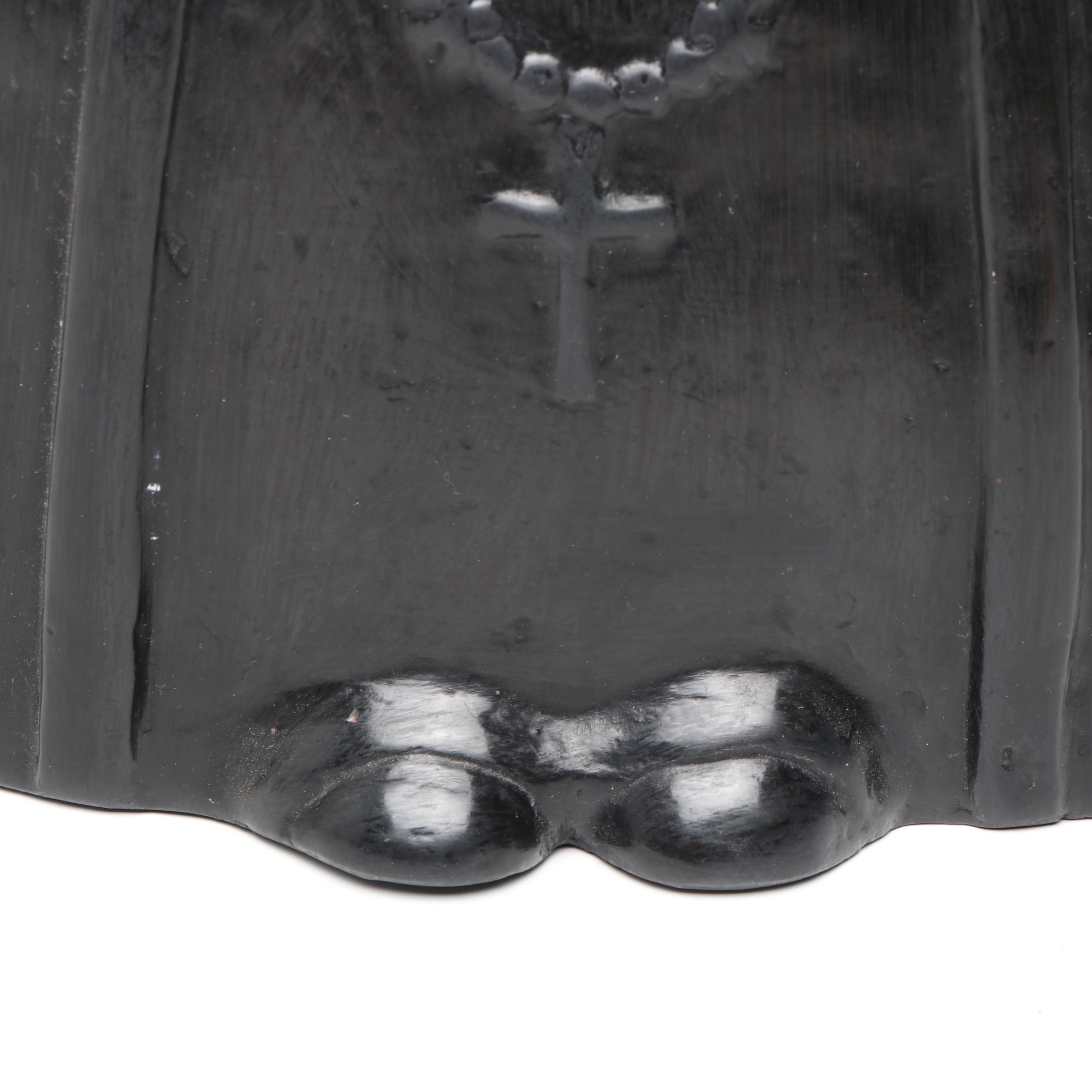 Southwestern Style Ceramic Black Madonna Figurine