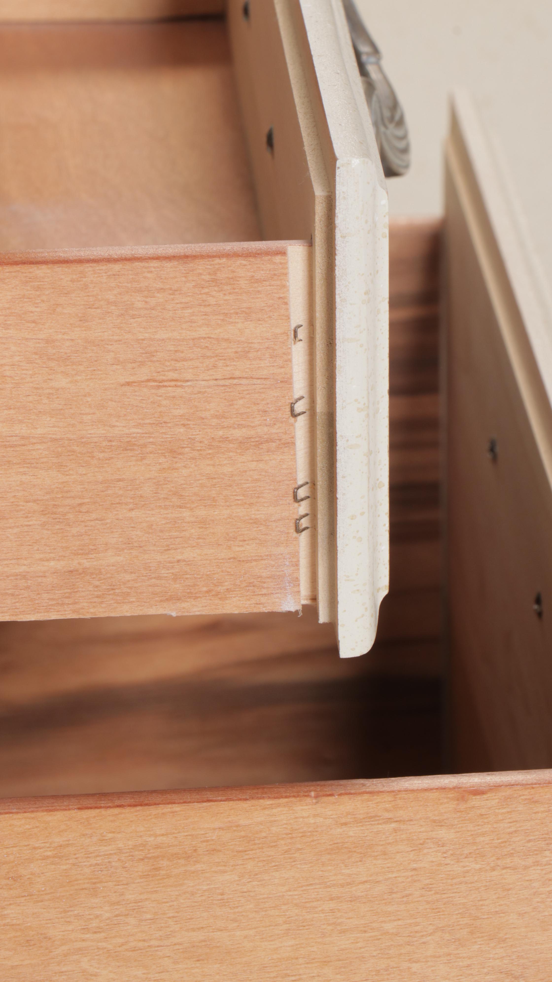 Vaughn Furniture Neoclassical Style White-Painted Dresser and Mirror