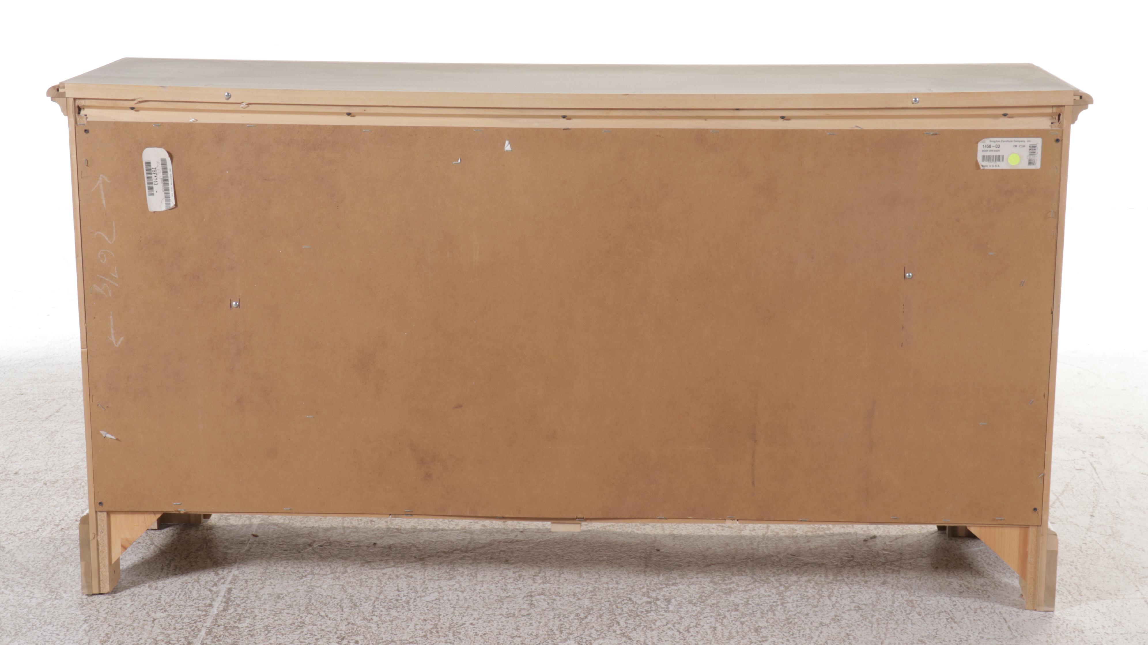 Vaughn Furniture Neoclassical Style White-Painted Dresser and Mirror