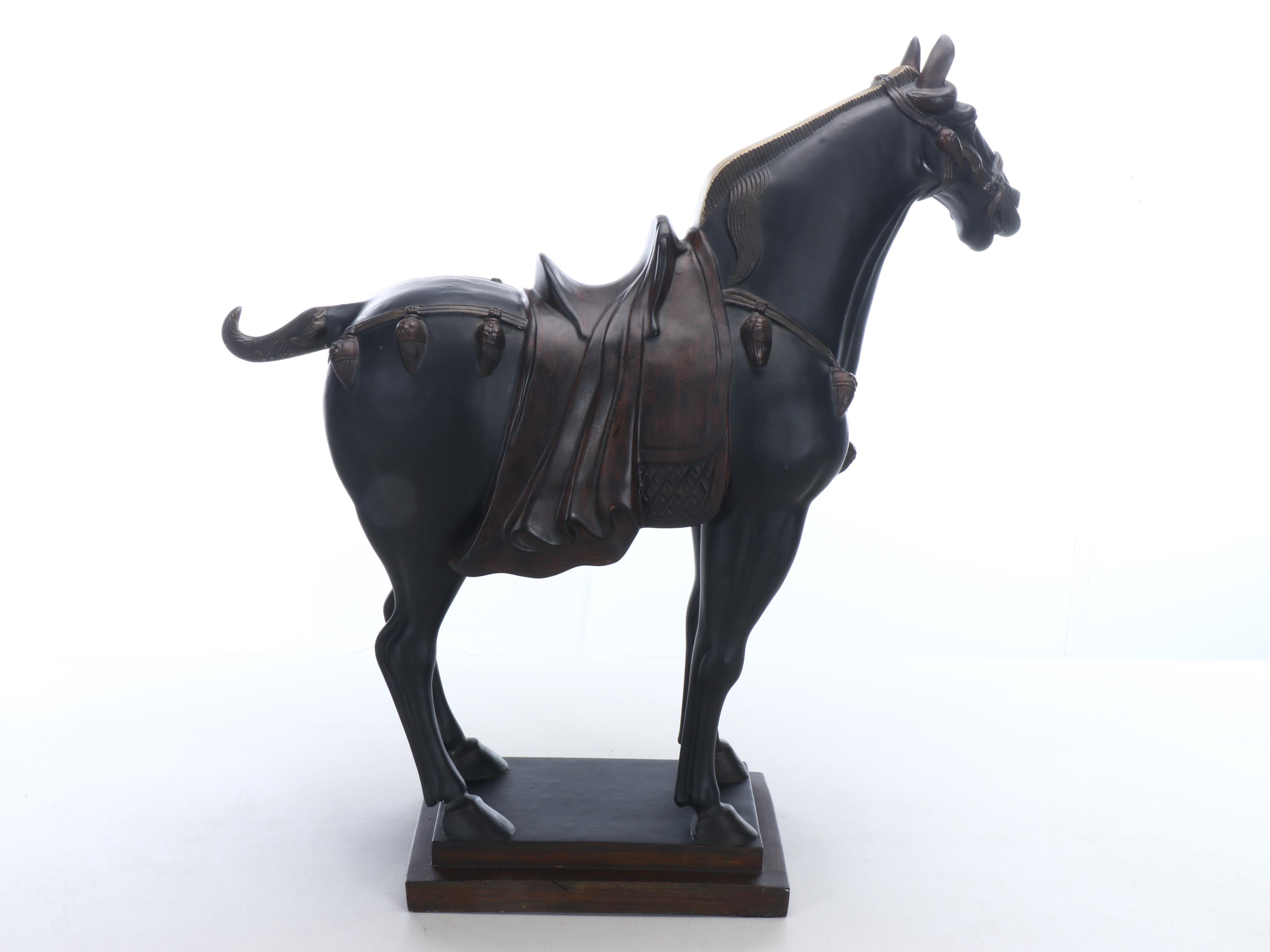 Chinese Tang Style Resin Replica Horse Figure