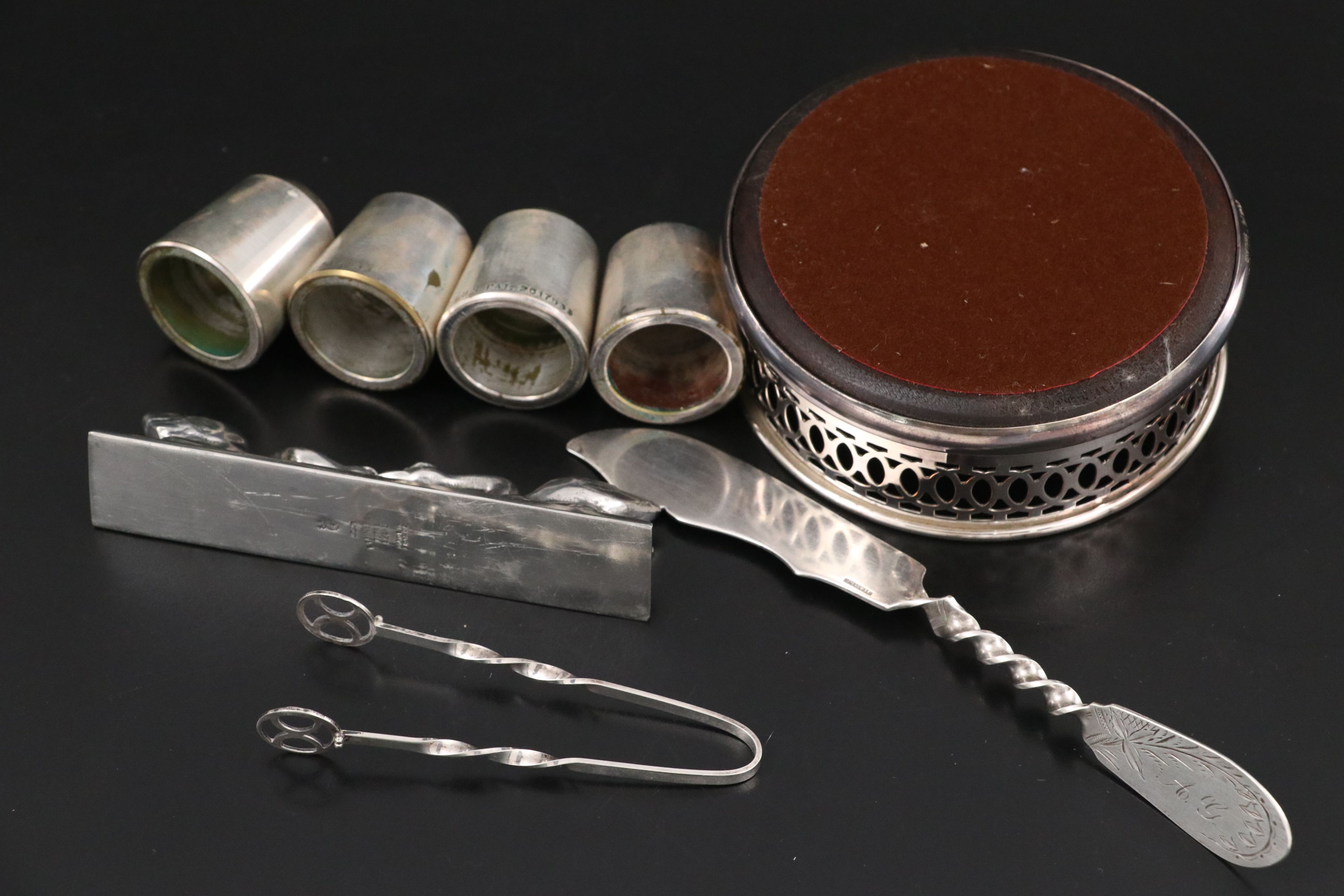 Wallace "Baroque" Kettle with Other Silver Plate Epergne and Other Tableware