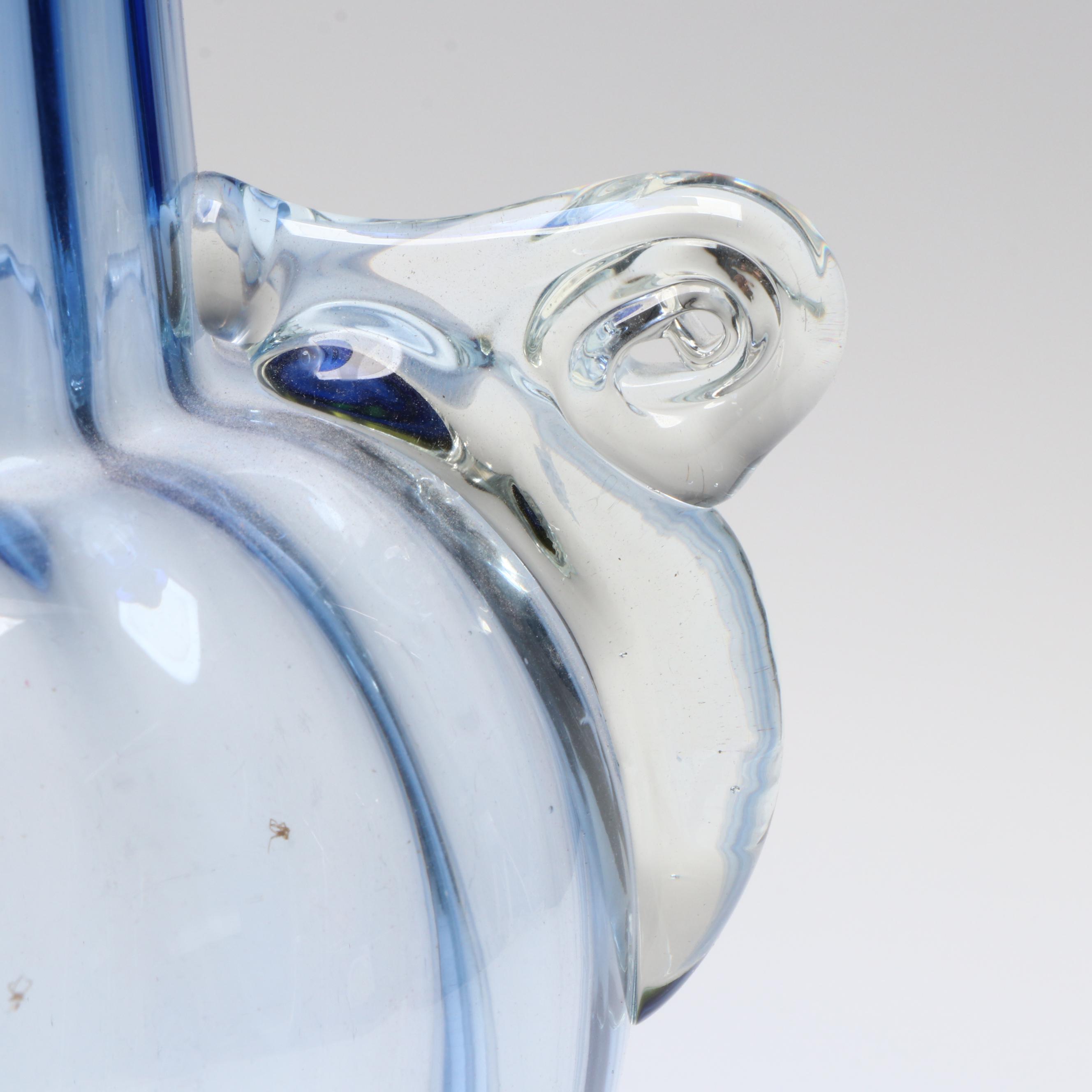 Venetian Style Blue Art Glass Vase