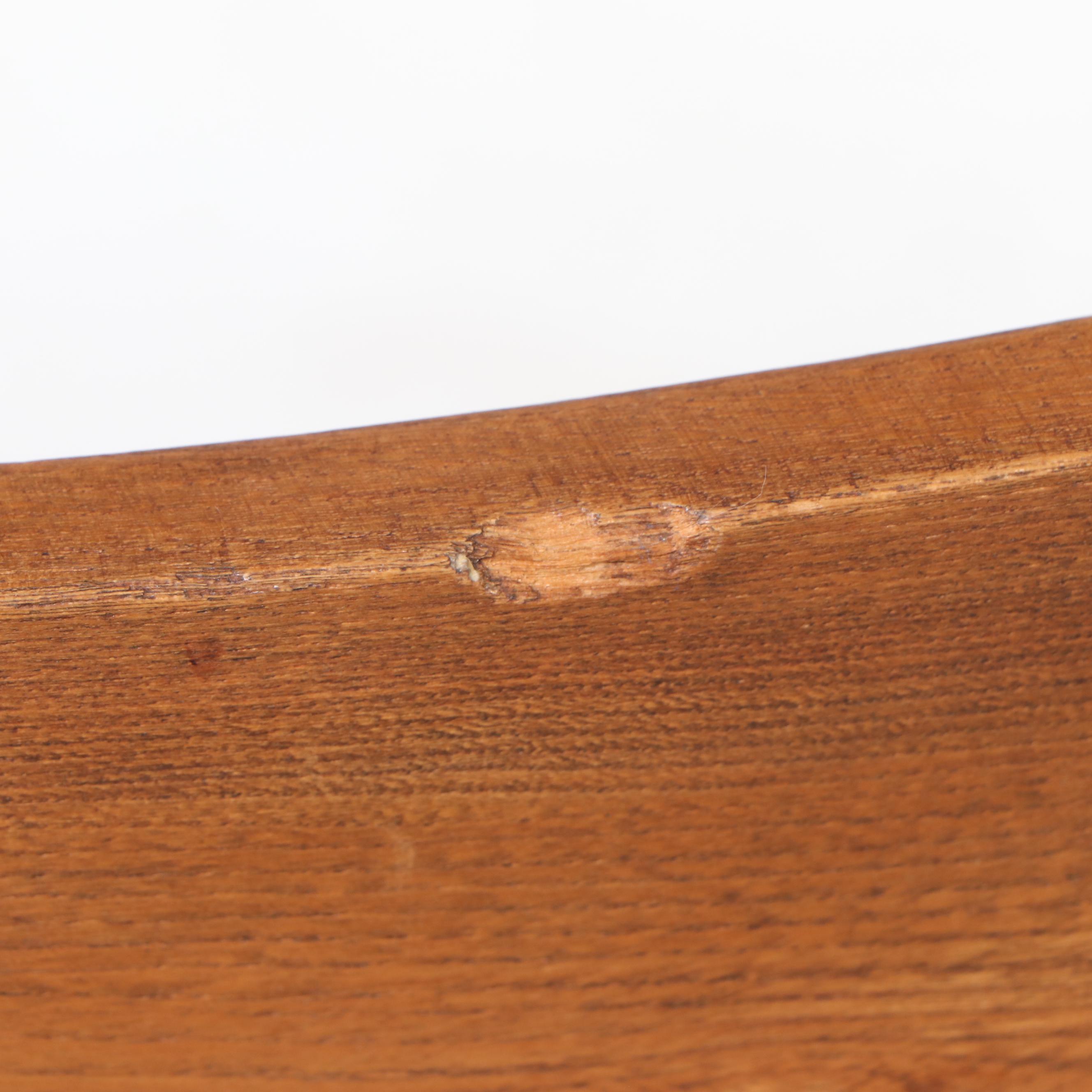 Windsor Back Oak Armchair with Rattan Seat