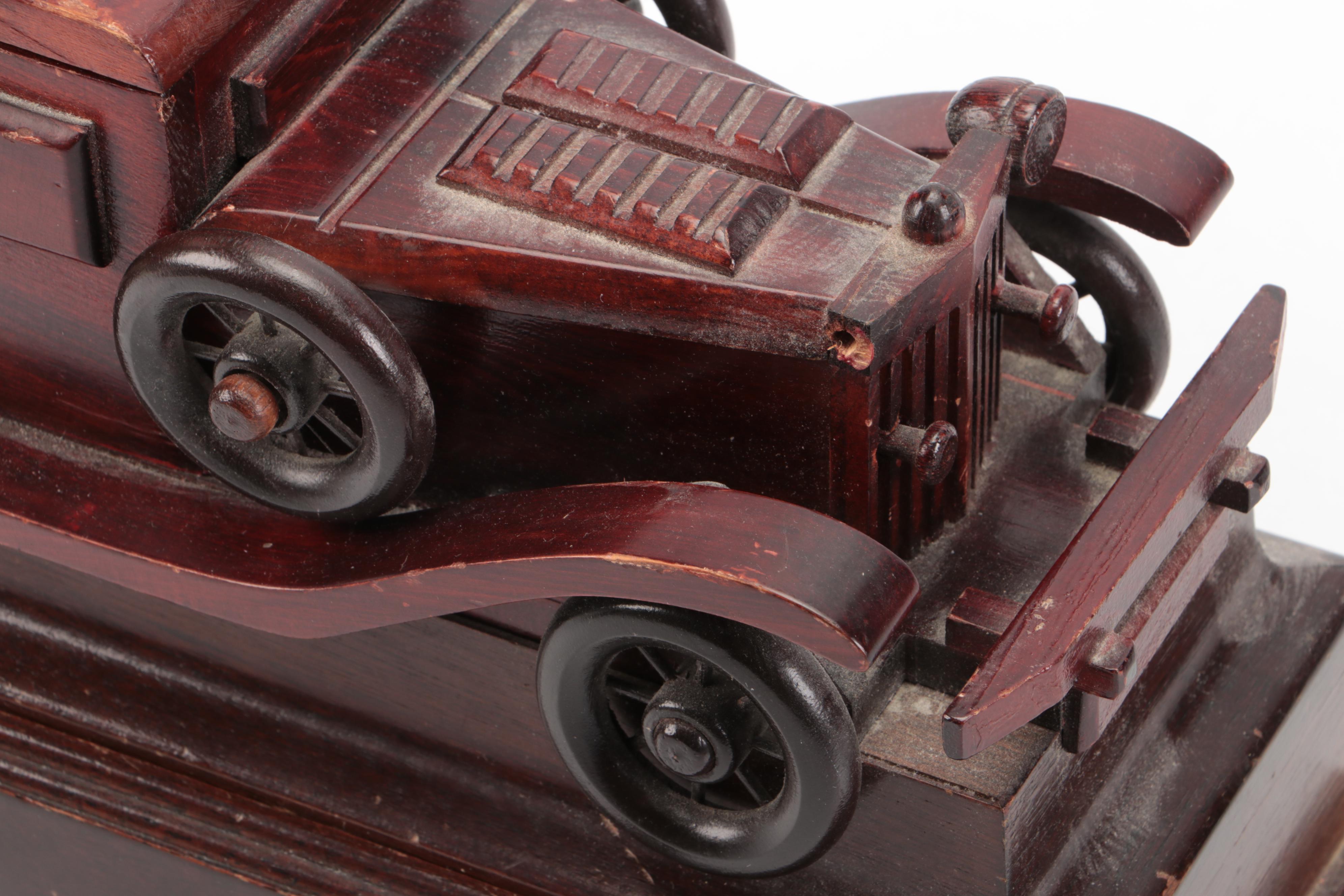 Handcrafted Wooden Sedan Men's Valet Organizer