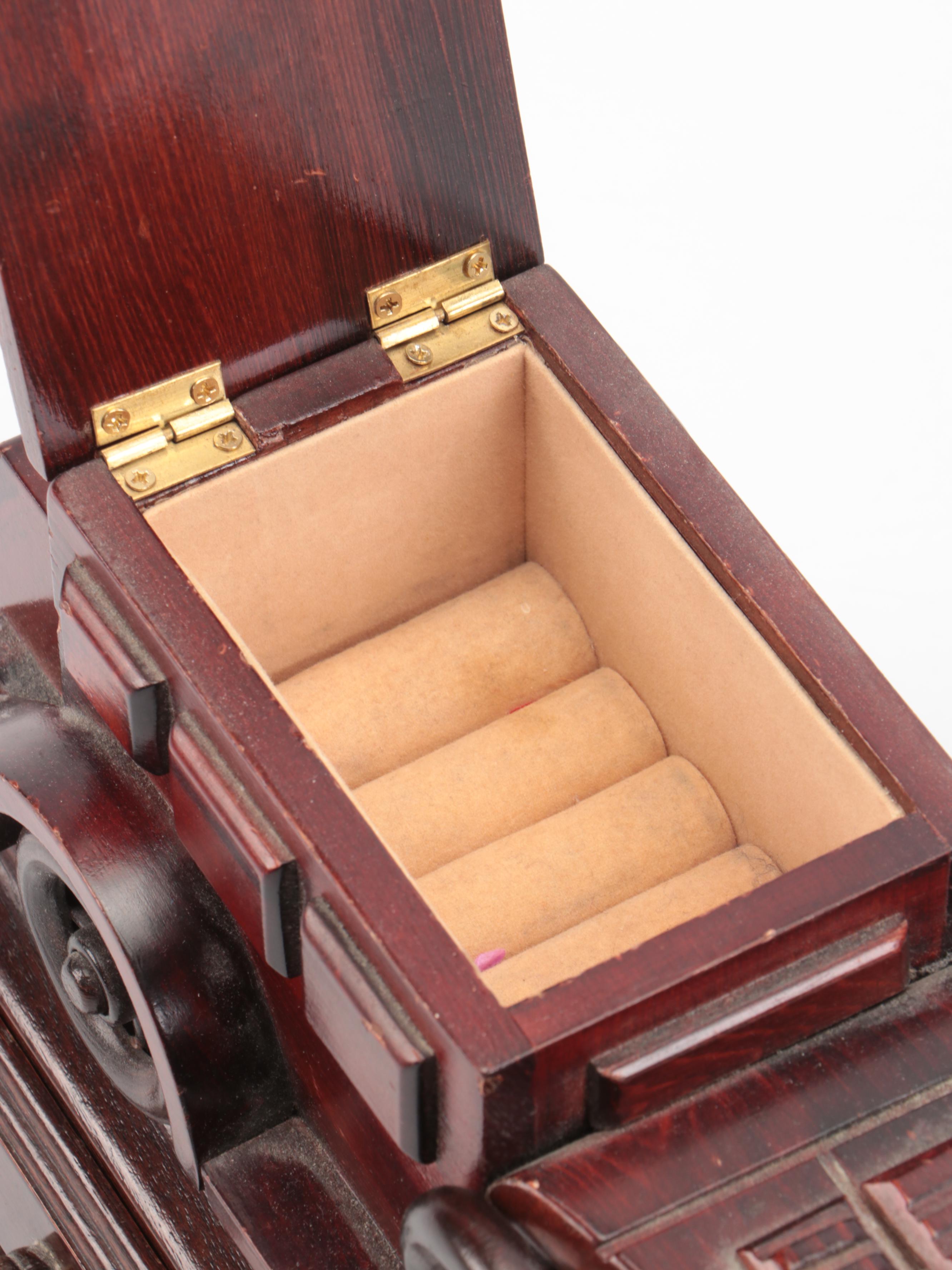 Handcrafted Wooden Sedan Men's Valet Organizer