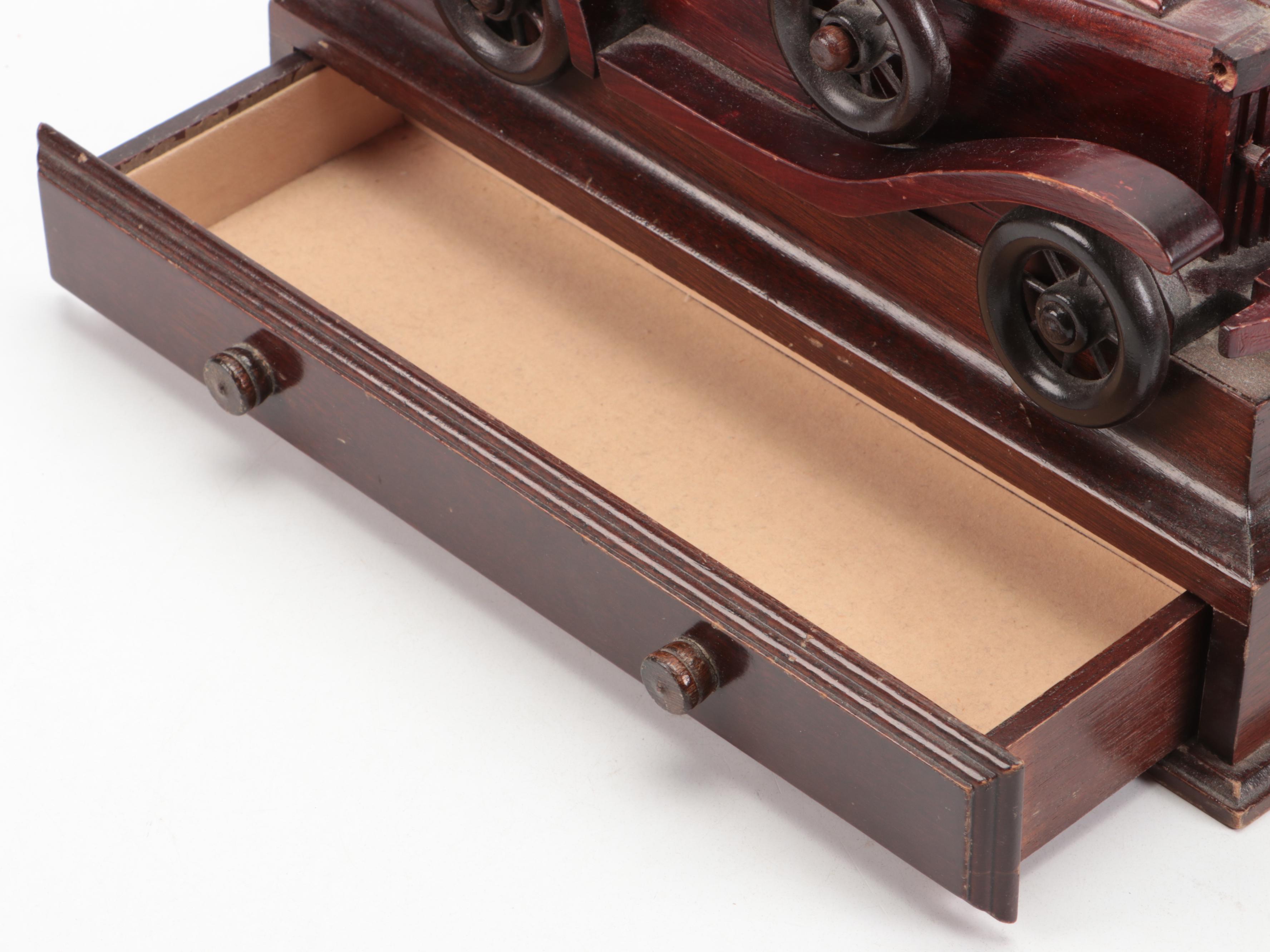 Handcrafted Wooden Sedan Men's Valet Organizer