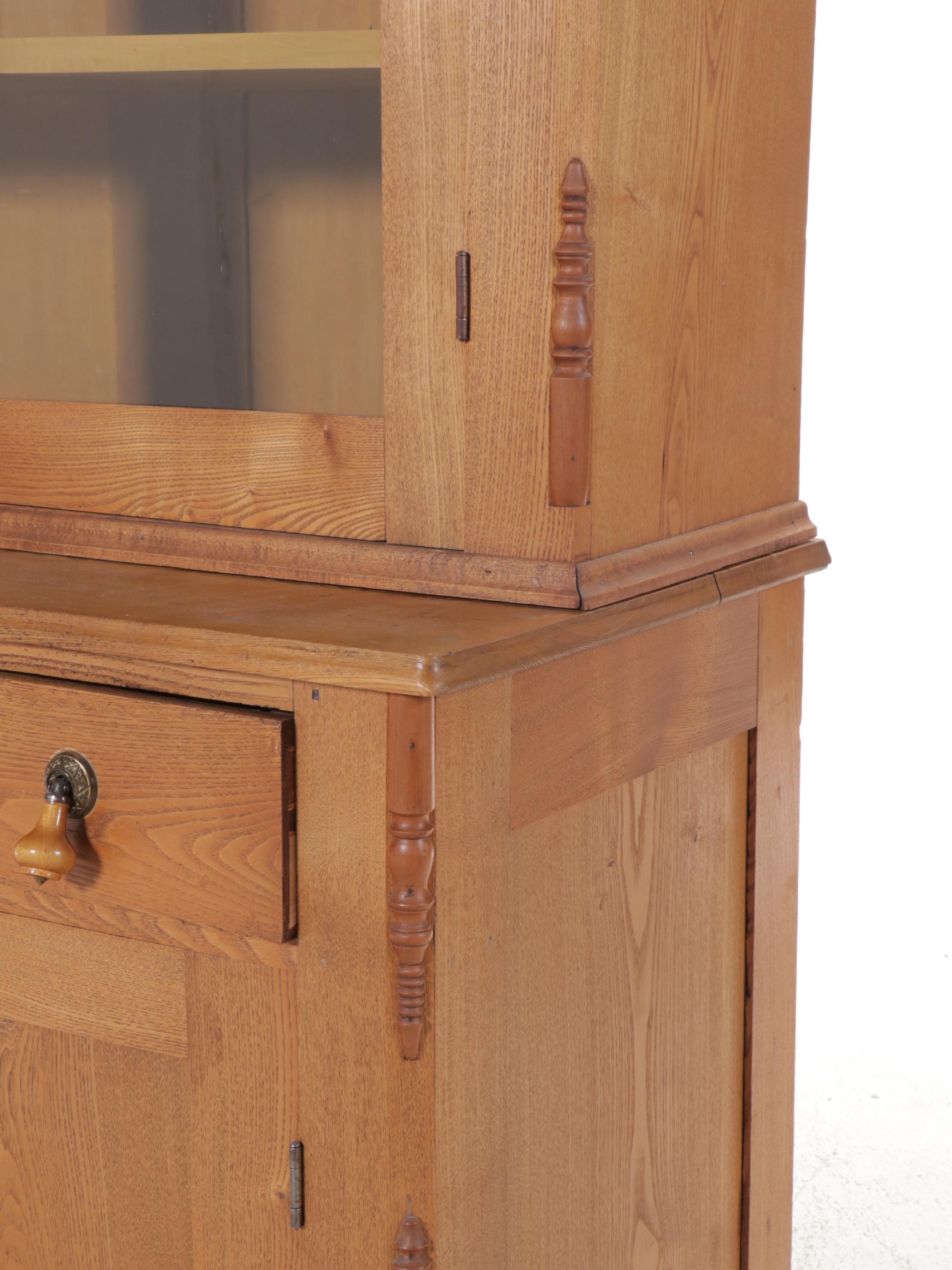 Oak Kitchen Cabinet, Early to Mid-20th Century