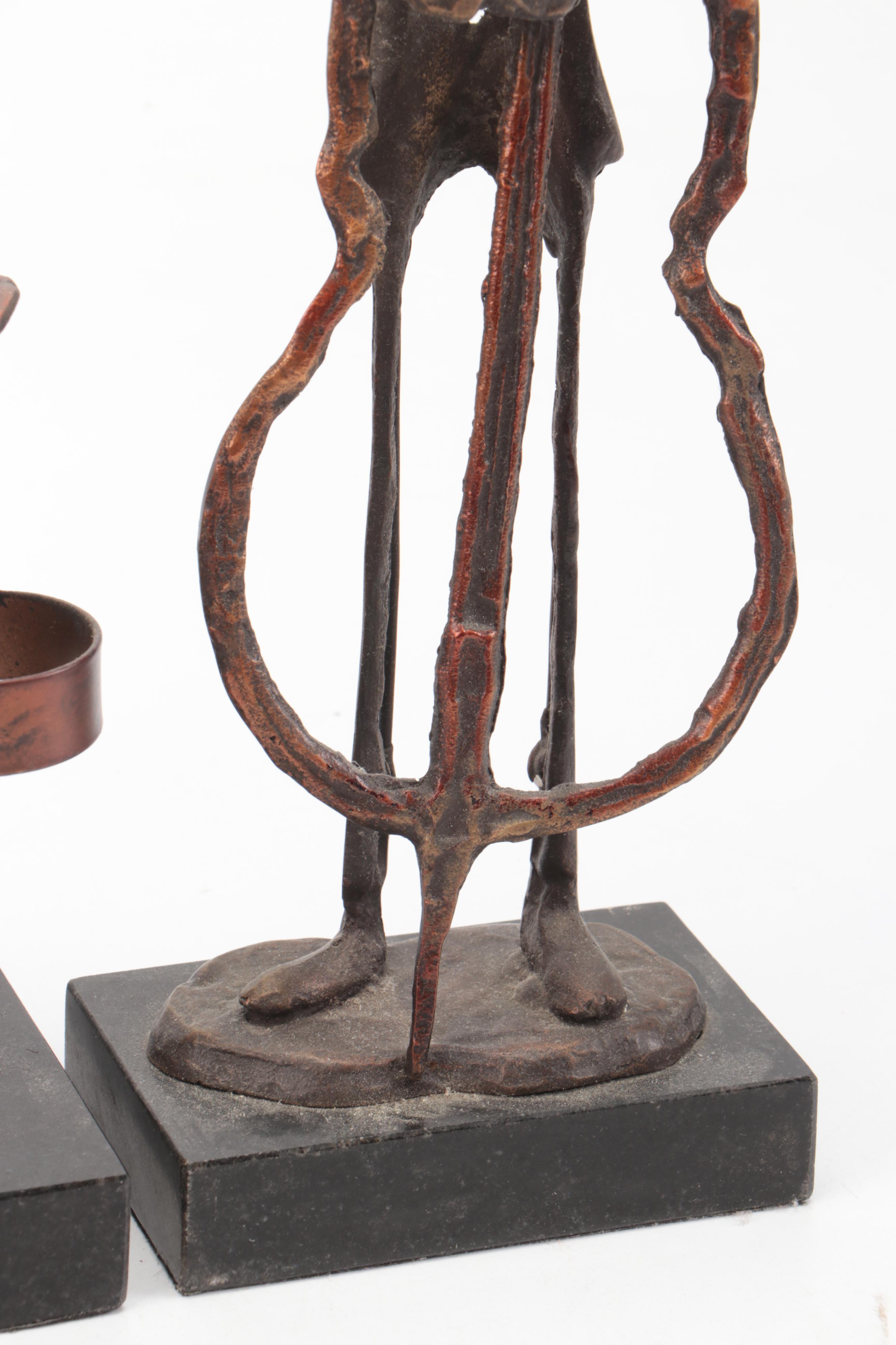 Metal Bass and Drum Player Figures